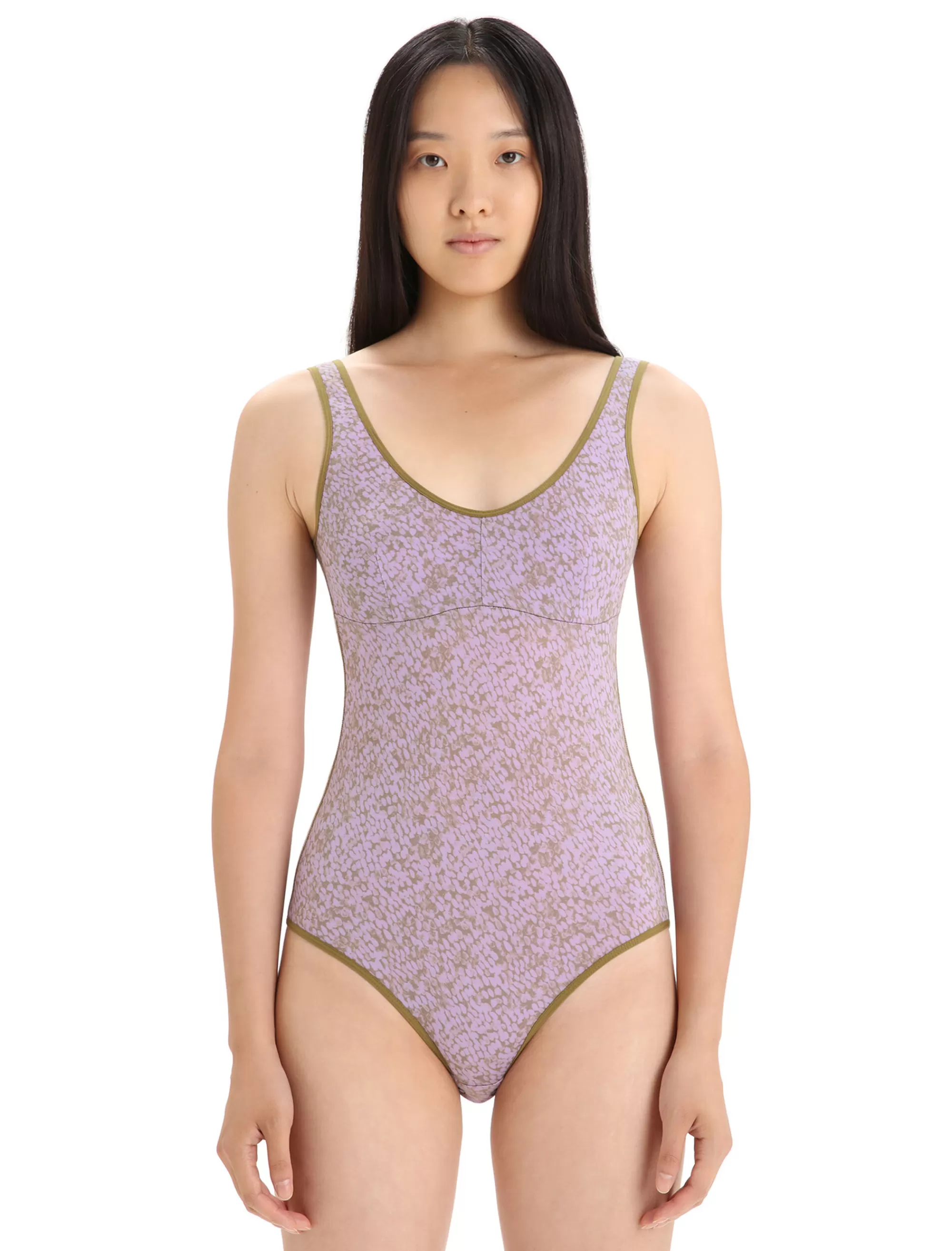 Icebreaker Body Sans Manches Merinos Queens Femme Algae/Purple Haze Sale