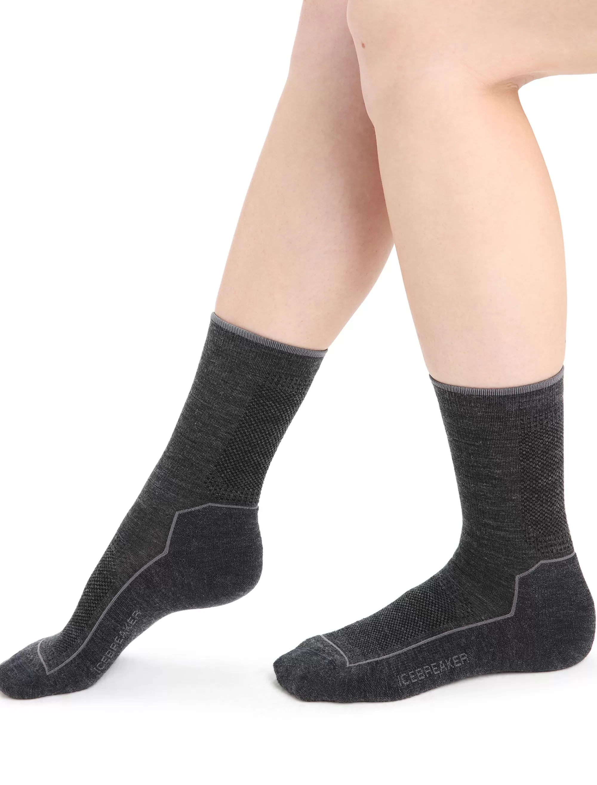 Icebreaker Chaussettes 3/4 Merinos Cool-Lite™ Hike Femme Jet Heather/Monsoon Cheap