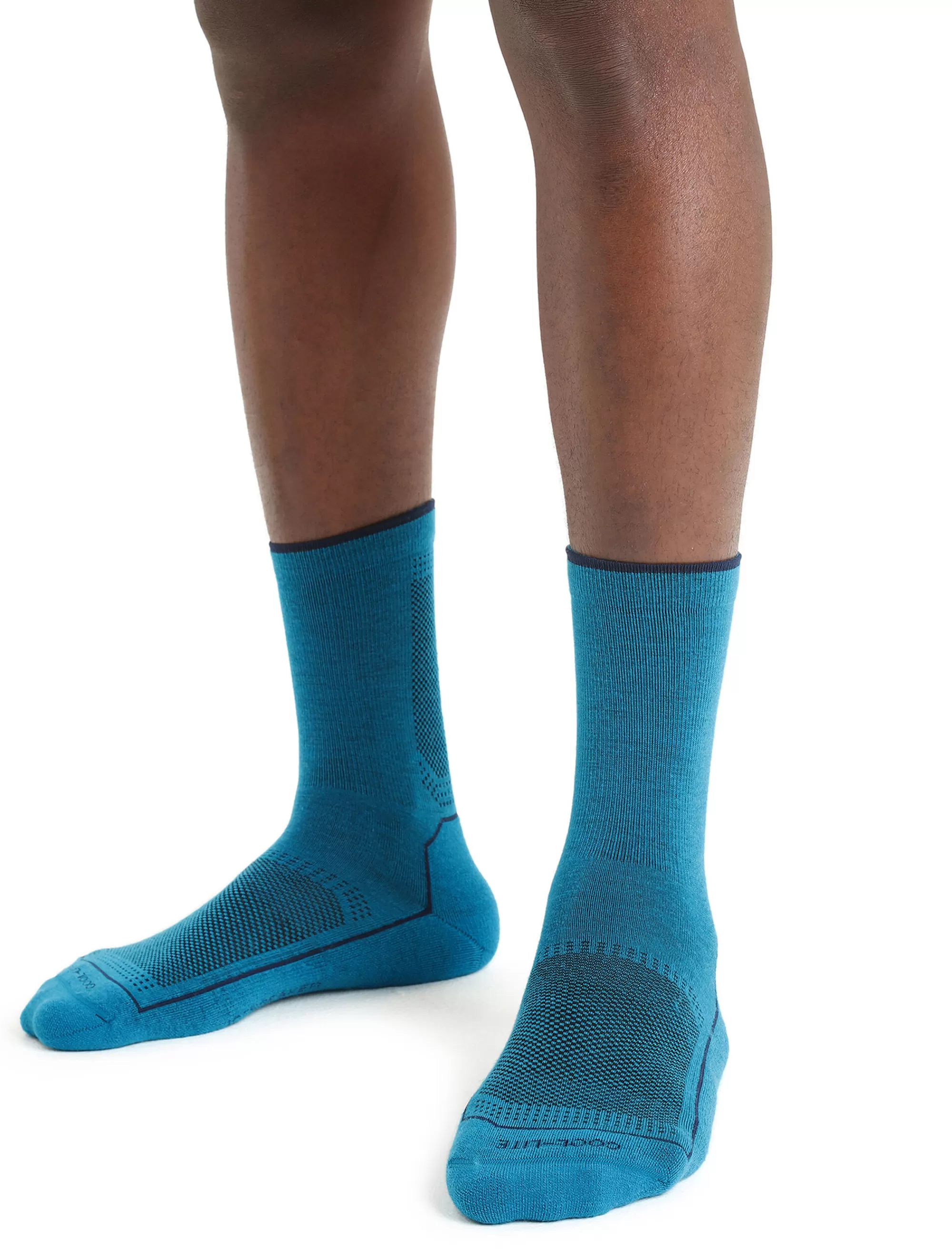 Icebreaker Chaussettes 3/4 Merinos Cool-Lite™ Hike Homme Geo Blue Best