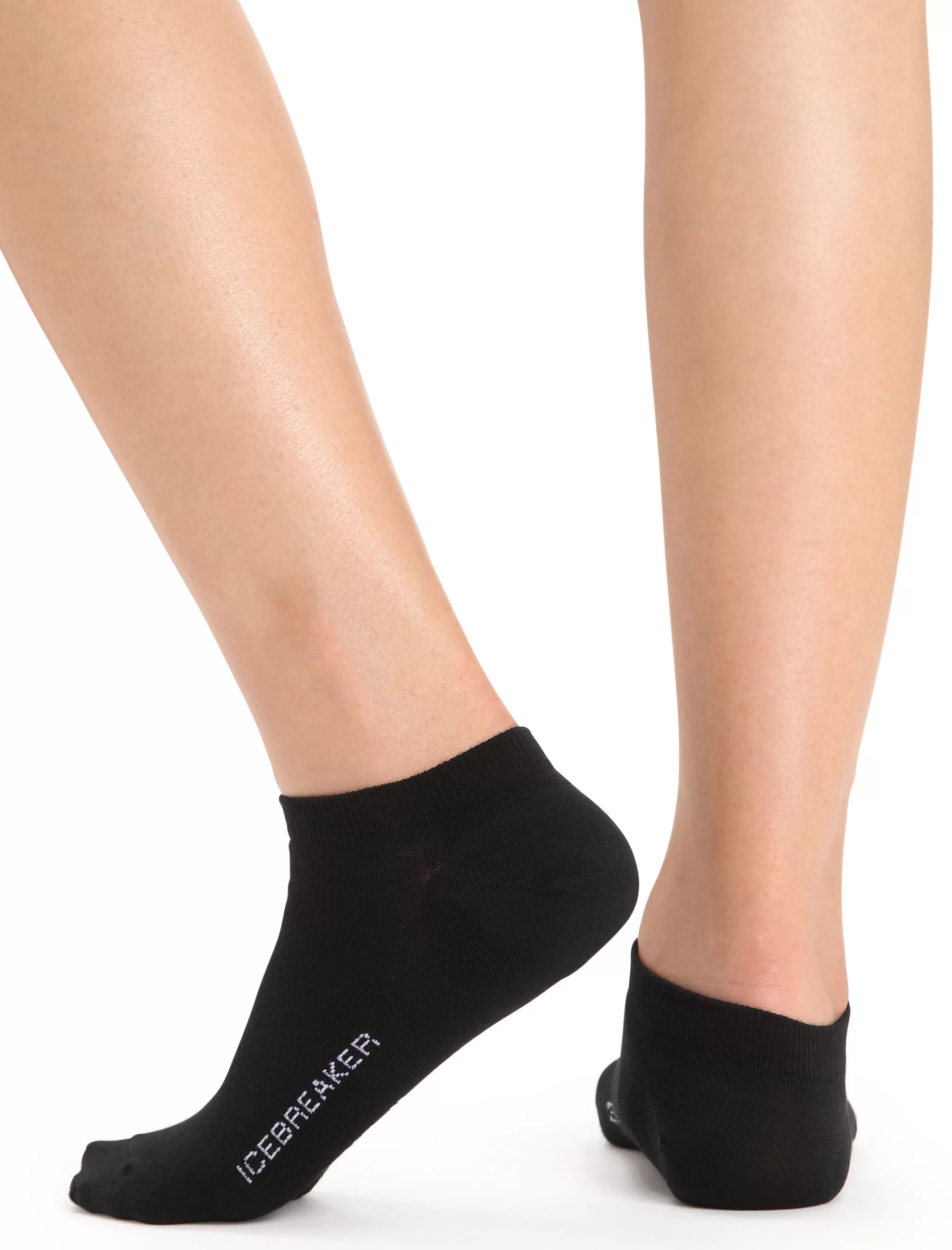 Icebreaker Chaussettes Invisibles Jauge Fine Merinos Lifestyle Femme Black/Snow Clearance