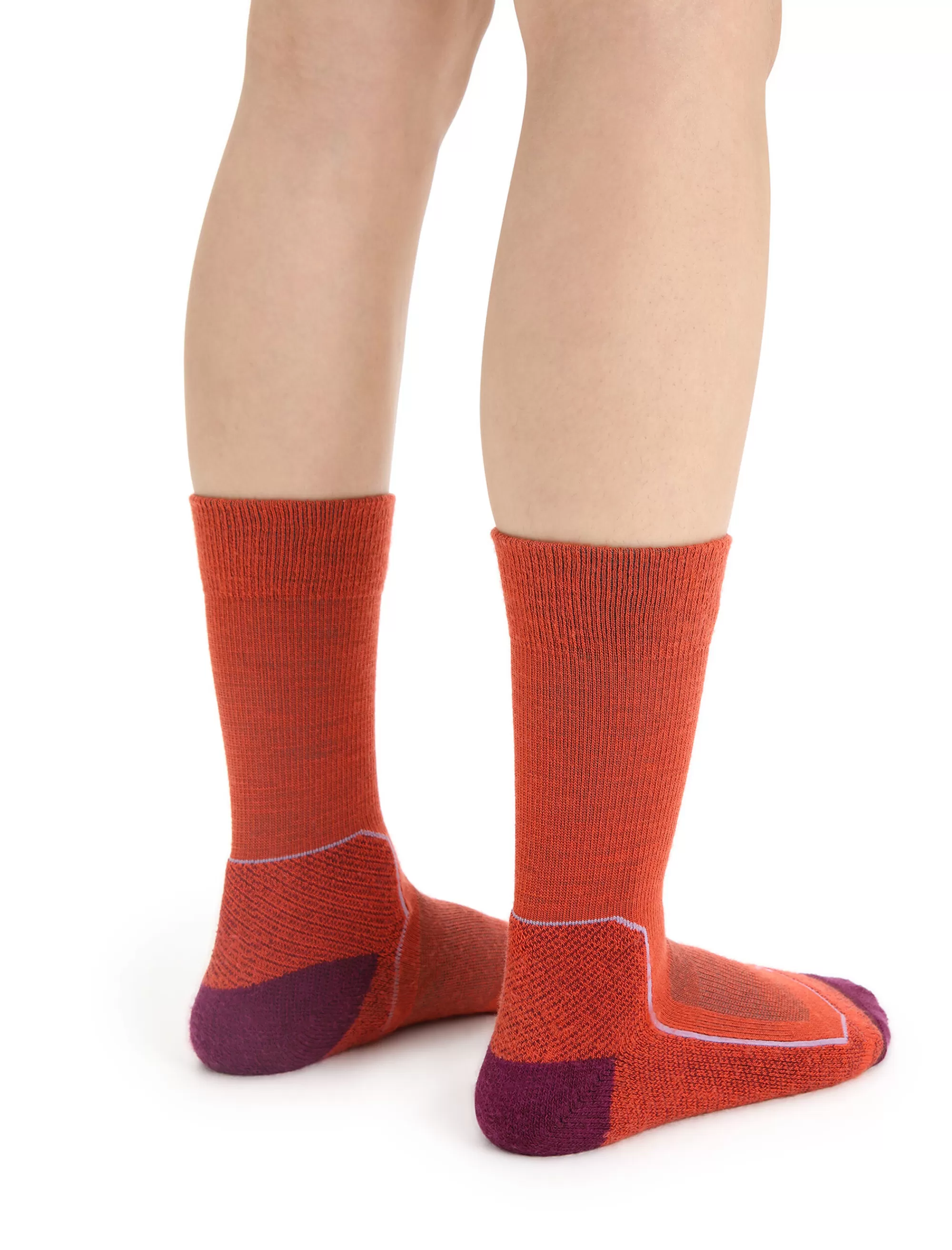 Icebreaker Chaussettes Merinos Grammage Leger Hike+ Femme Vibrant Earth Heather/Go Berry New