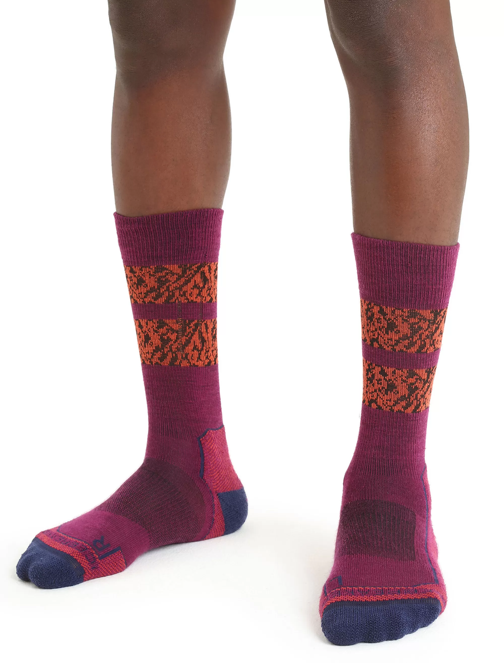 Icebreaker Chaussettes Merinos Grammage Leger Hike+ Natural Summit Homme Go Berry/Royal Navy Fashion