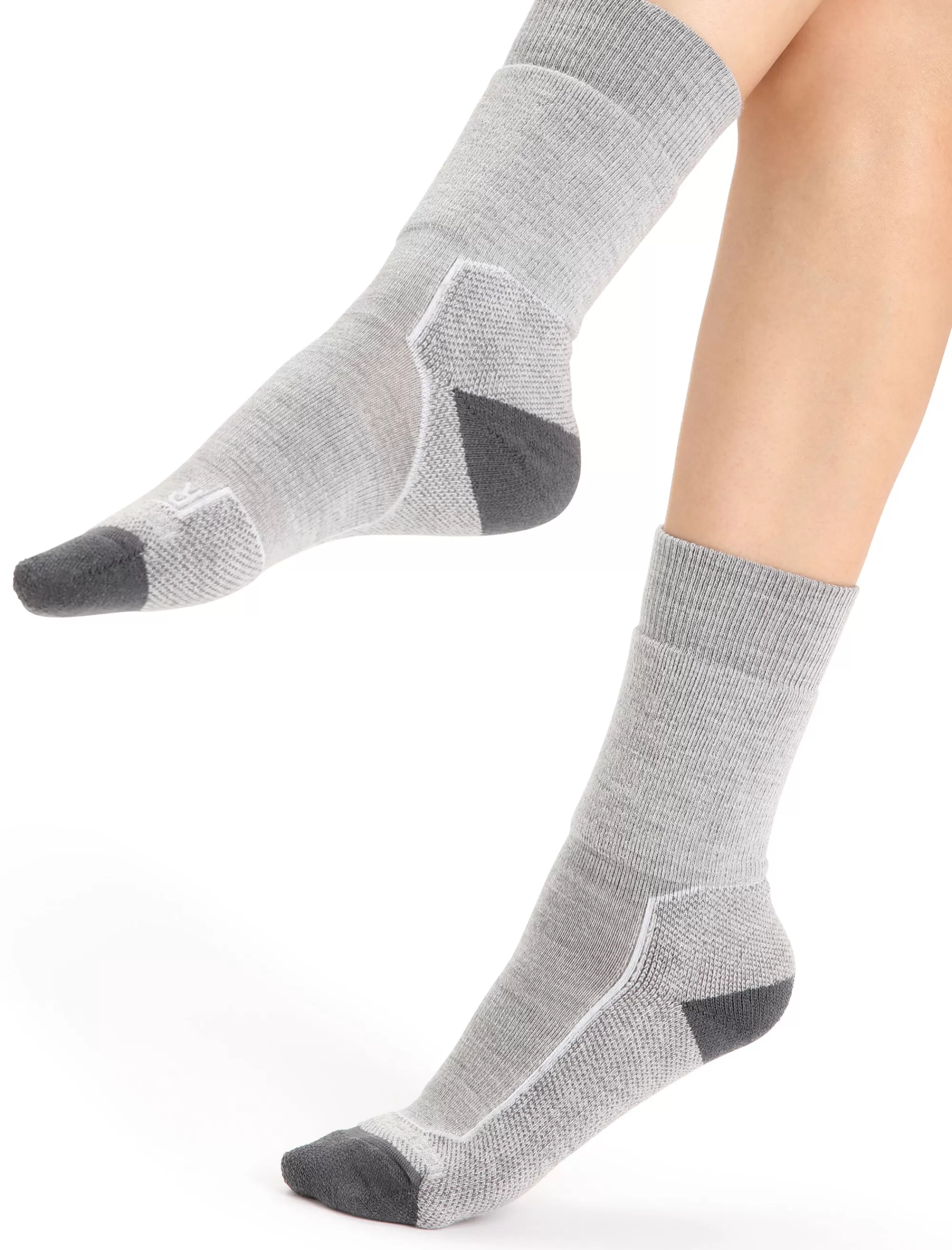 Icebreaker Chaussettes Merinos Grammage Moyen Hike+ Femme Blizzard Heather Best