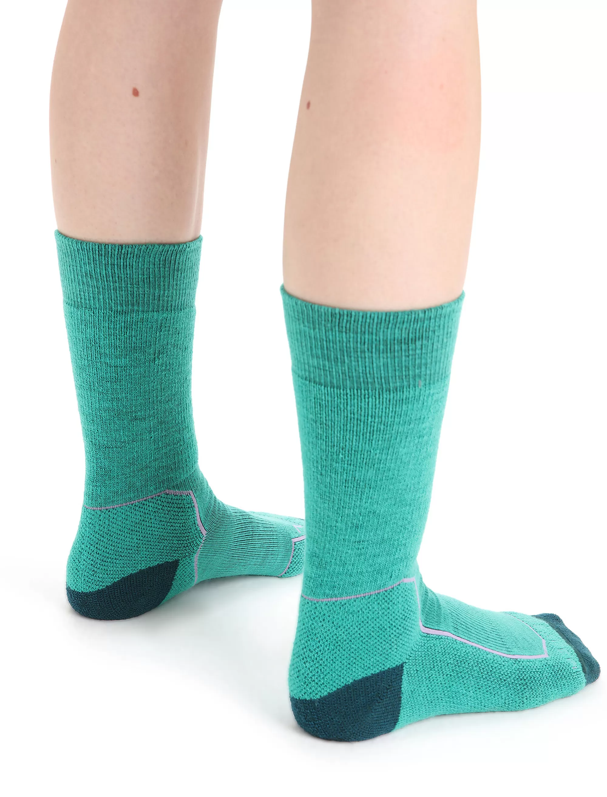 Icebreaker Chaussettes Merinos Grammage Moyen Hike+ Femme Fresh/Green Glory Outlet