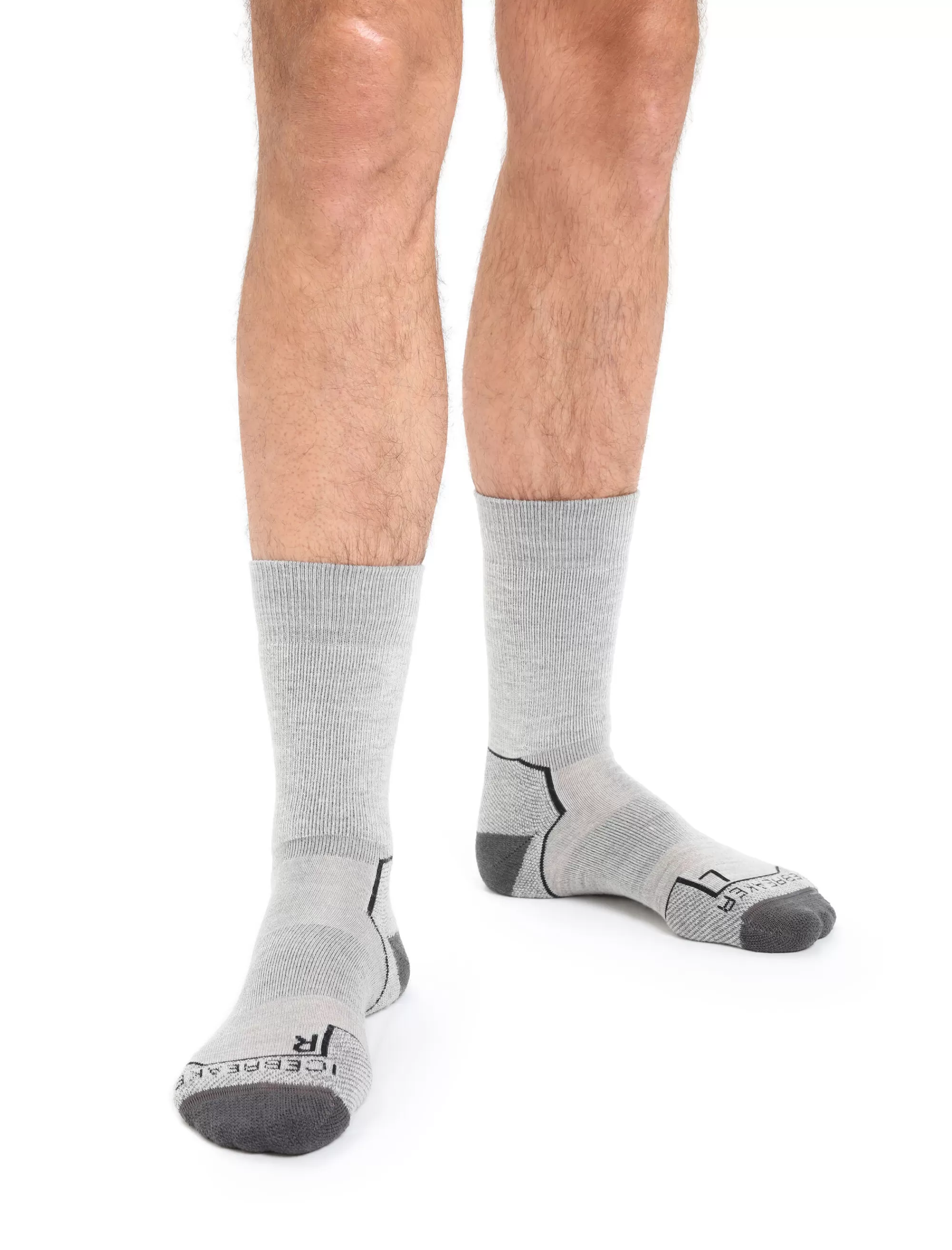 Icebreaker Chaussettes Merinos Grammage Moyen Hike+ Homme Blizzard Heather Outlet