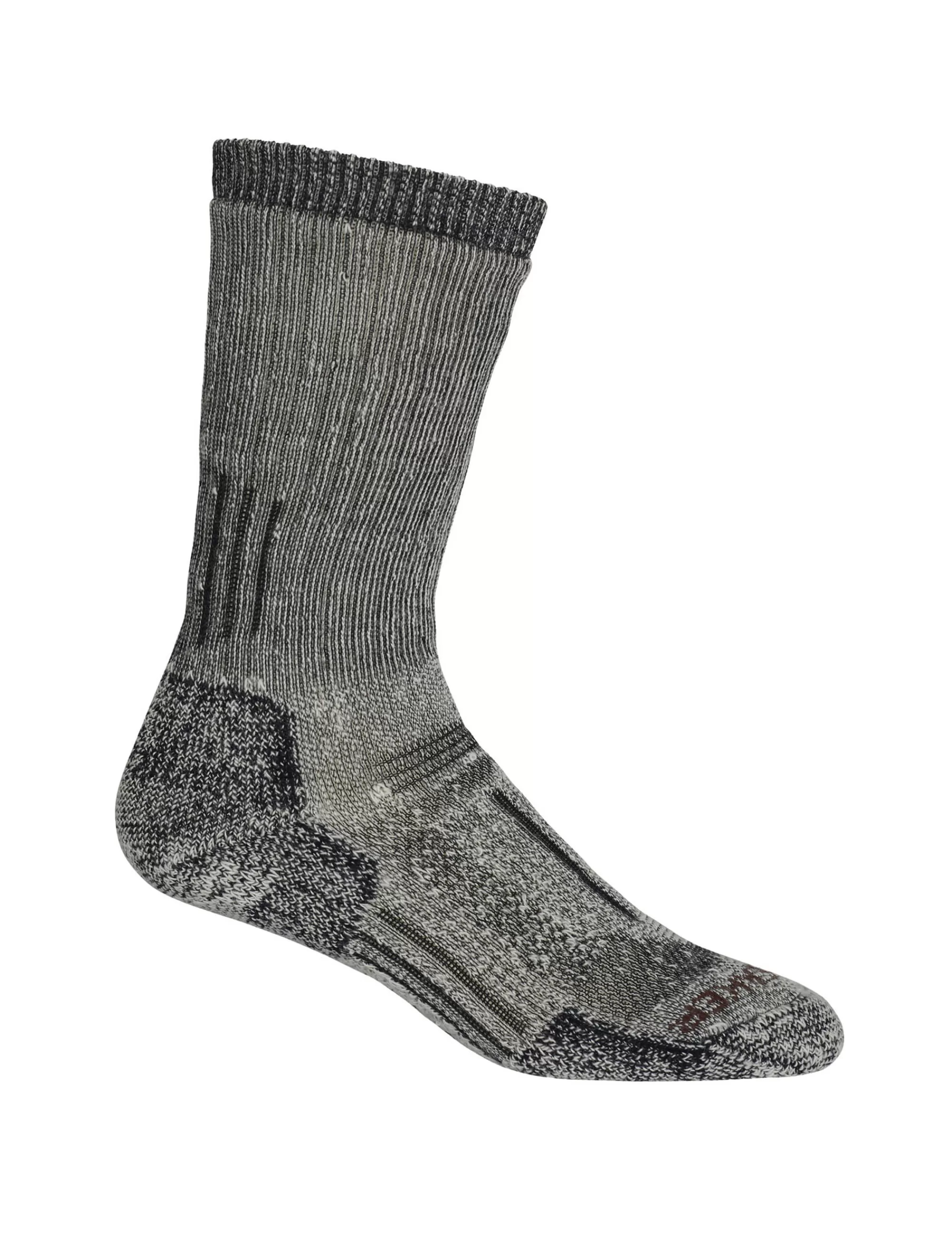 Icebreaker Chaussettes Mi-Mollet Merinos Mountaineer Femme Jet Heather/Espresso Fashion