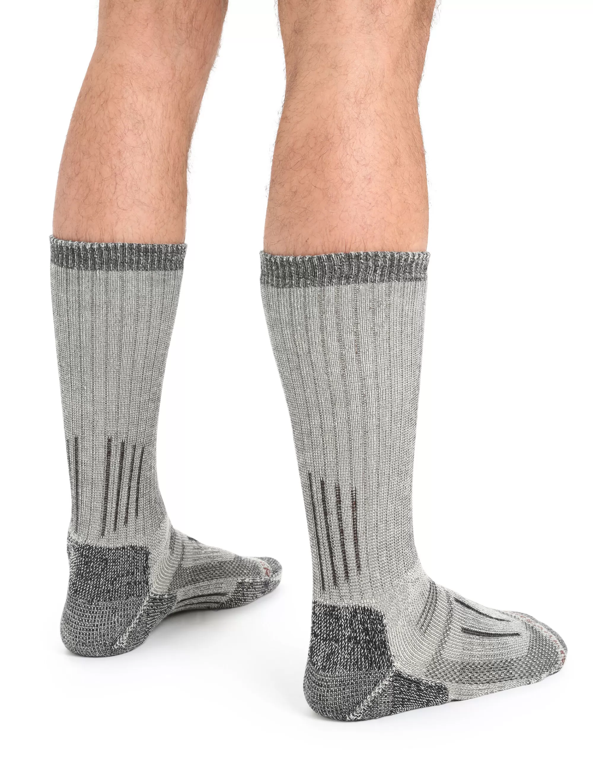 Icebreaker Chaussettes Mi-Mollet Merinos Mountaineer Homme Jet Heather/Espresso Outlet