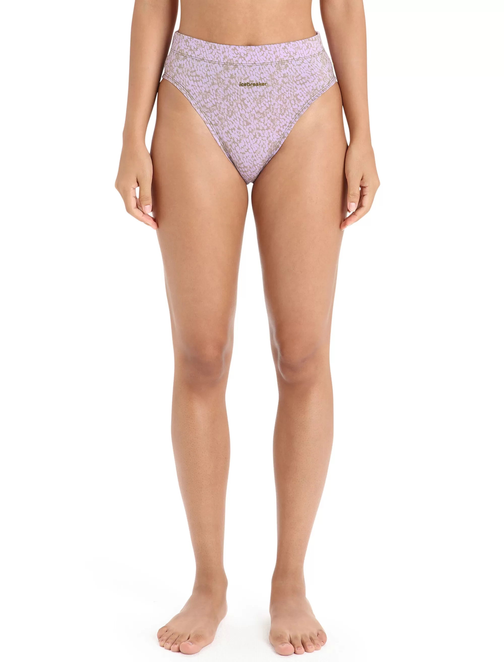 Icebreaker Culotte Taille Haute Merinos Queens Femme Algae/Purple Haze Cheap