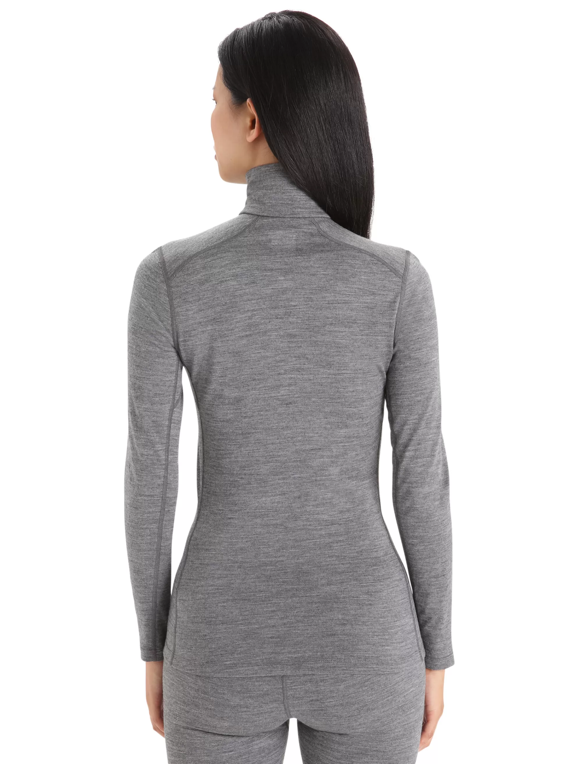 Icebreaker Demi-Zip Thermique Manches Longues Merinos 200 Oasis Femme Gritstone Heather Shop