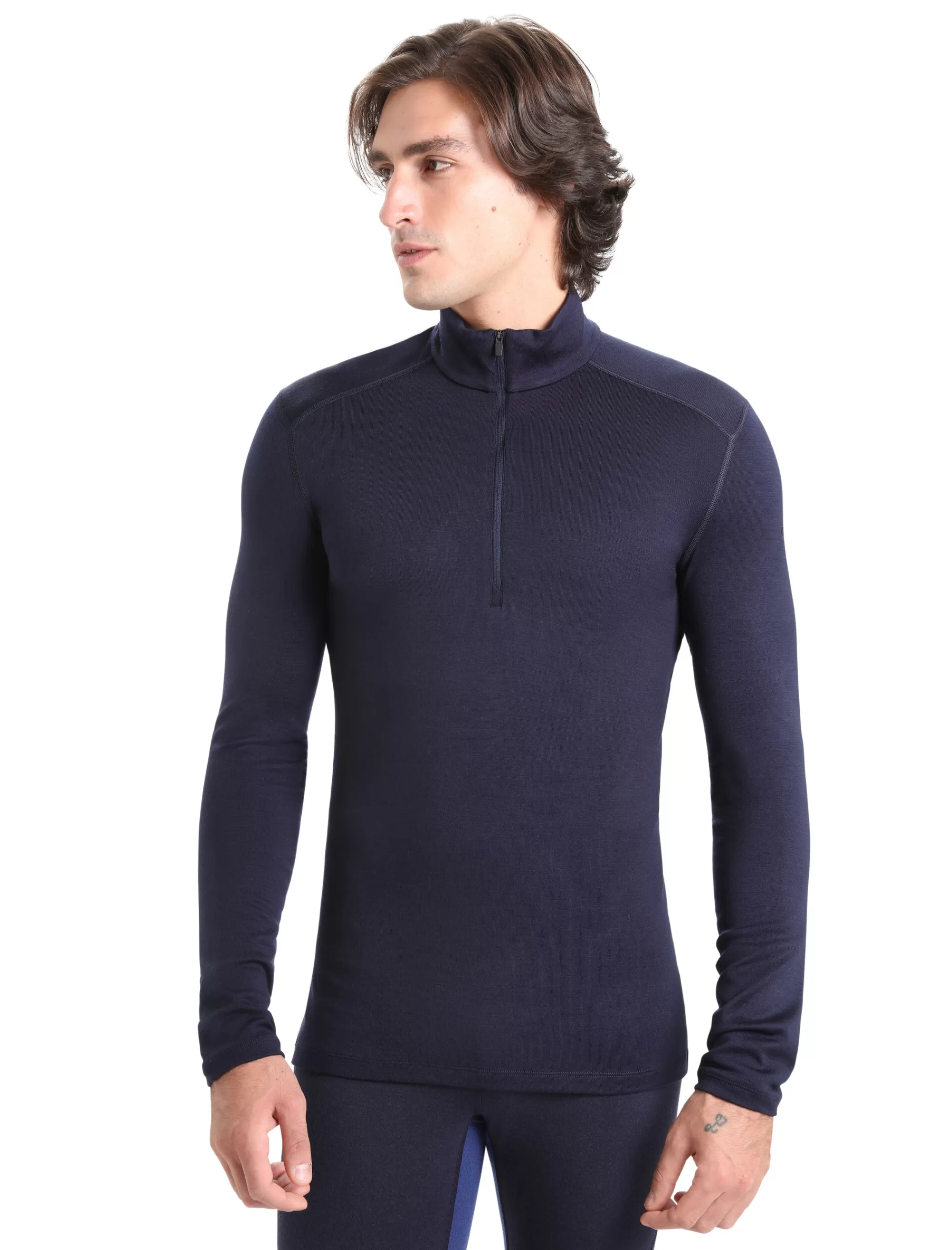 Icebreaker Demi-Zip Thermique Manches Longues Merinos 260 Tech Homme Midnight Navy Sale