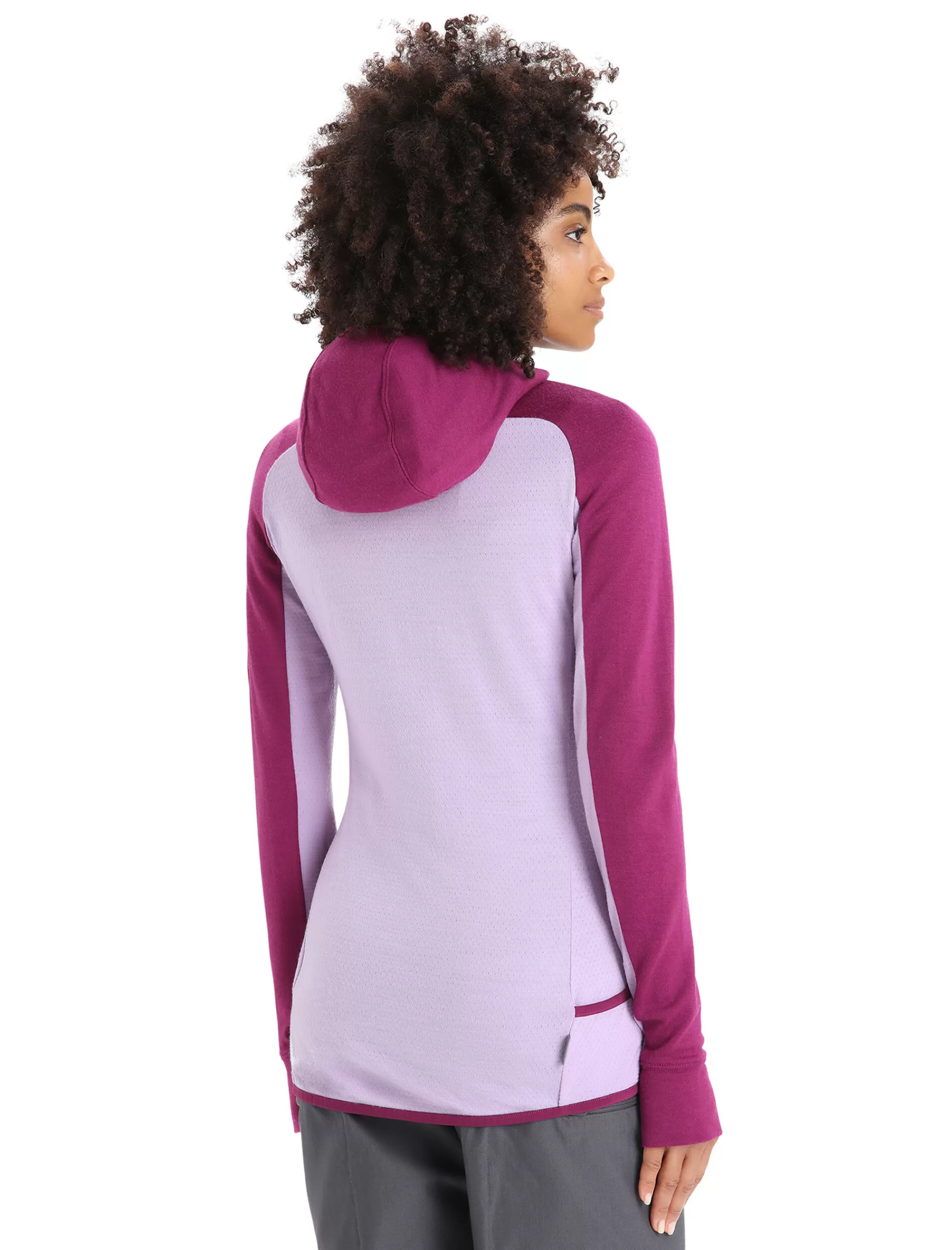 Icebreaker Haut A Capuche Zippe Manches Longues Merinos Zoneknit™ Femme Go Berry/Purple Gaze Outlet