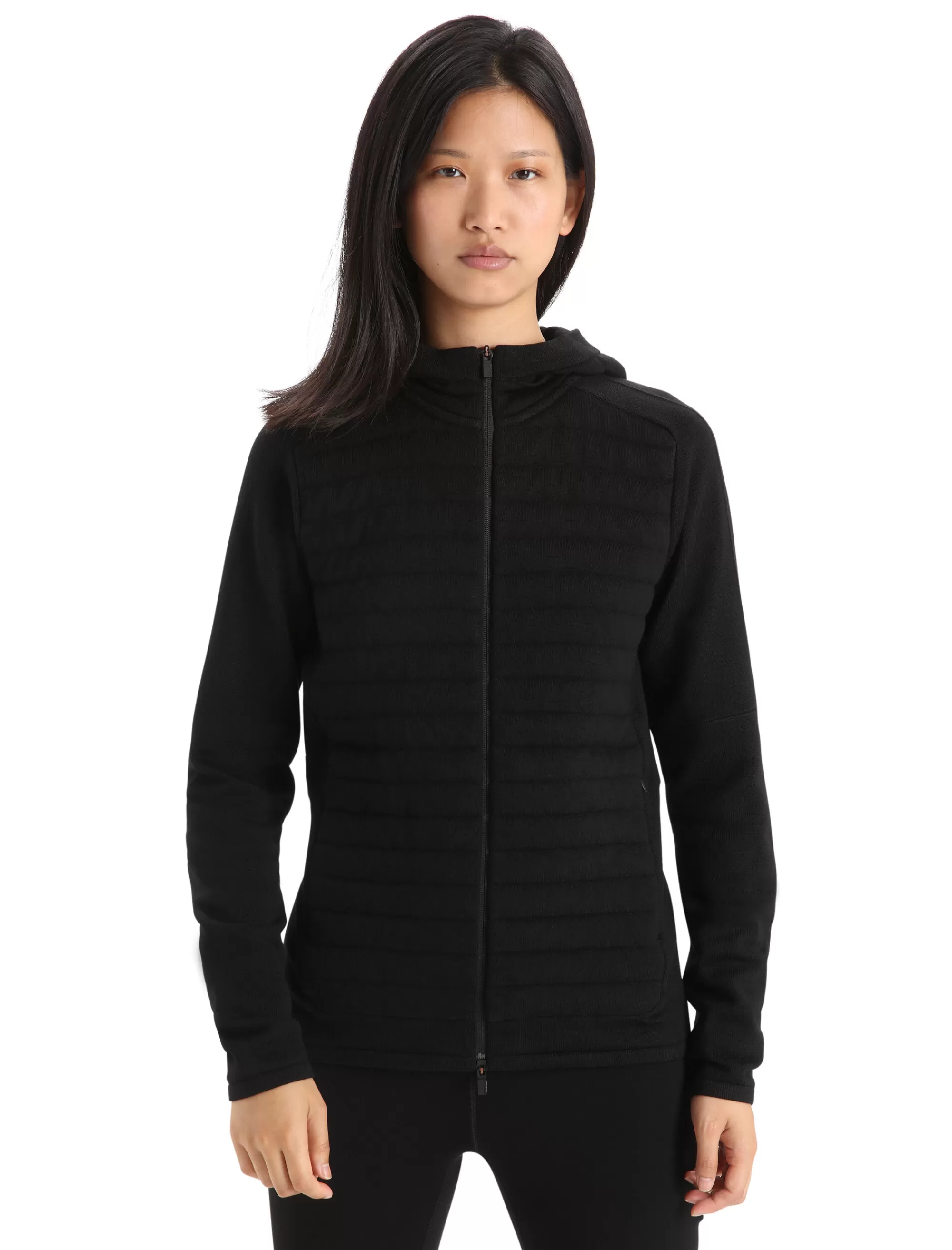 Icebreaker Haut A Capuche Zippe Manches Longues Zoneknit™ Insulated Femme Black Online