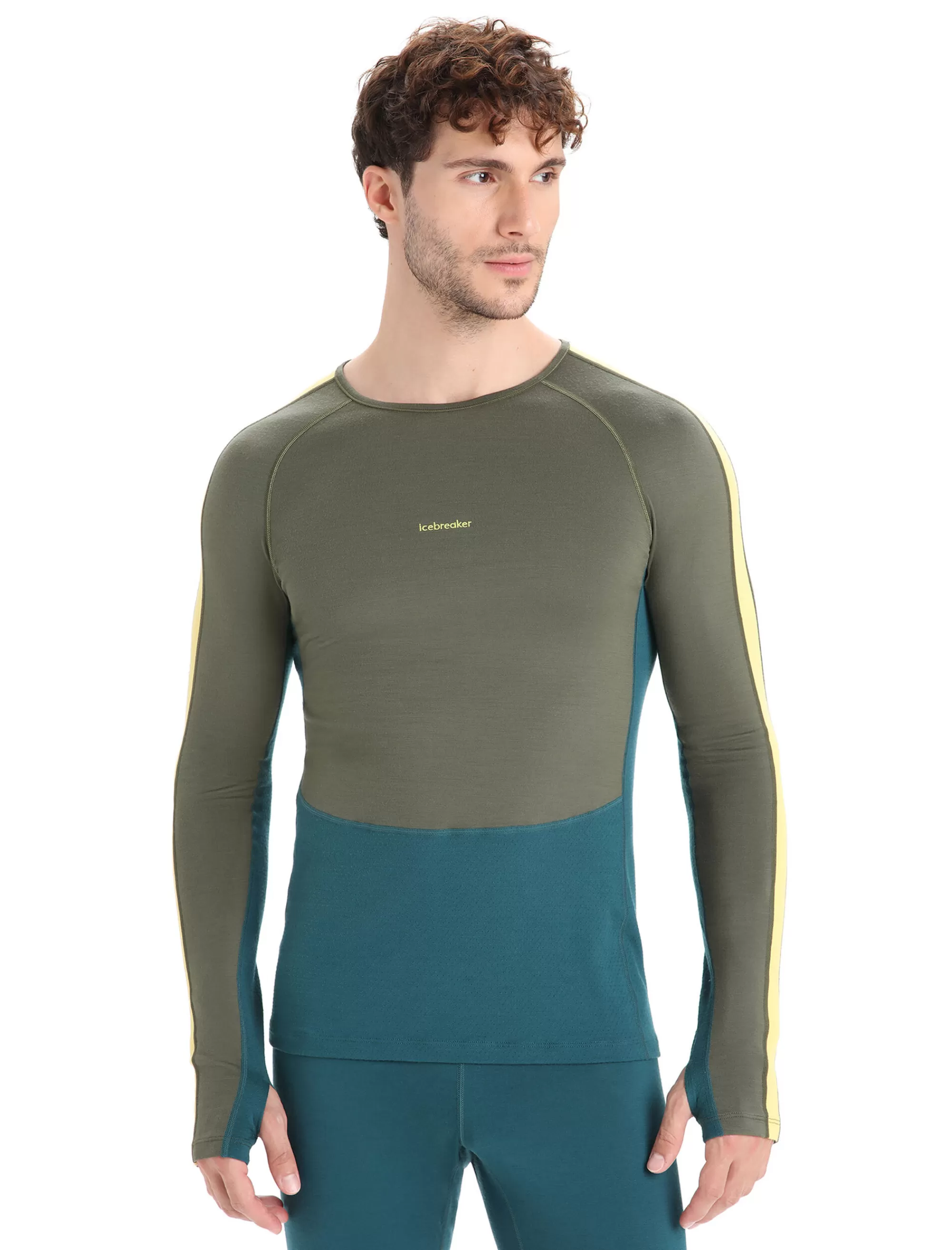 Icebreaker Haut Manches Longues Col Rond Merinos 200 Zoneknit™ Homme Loden/Green Glory Discount