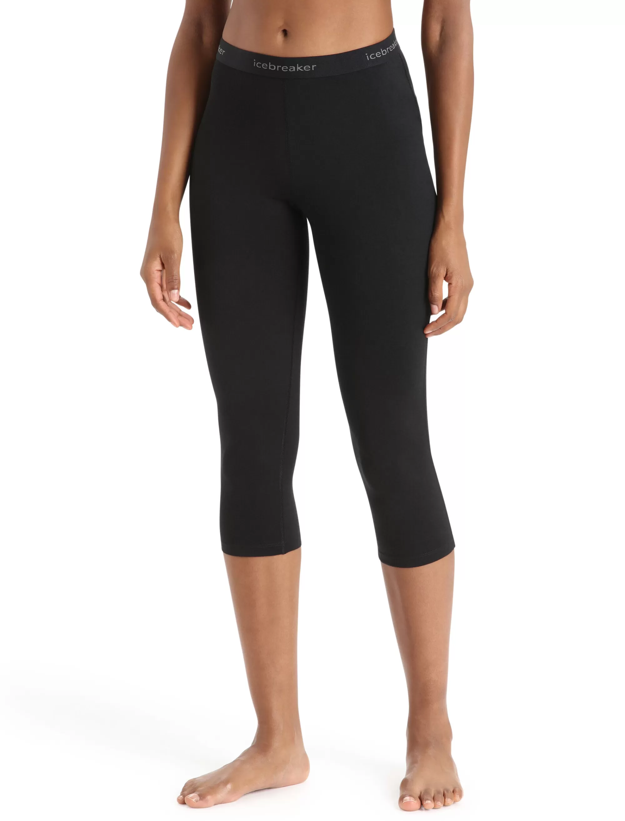 Icebreaker Legging 3/4 Thermique Merinos 200 Oasis Femme Black Best