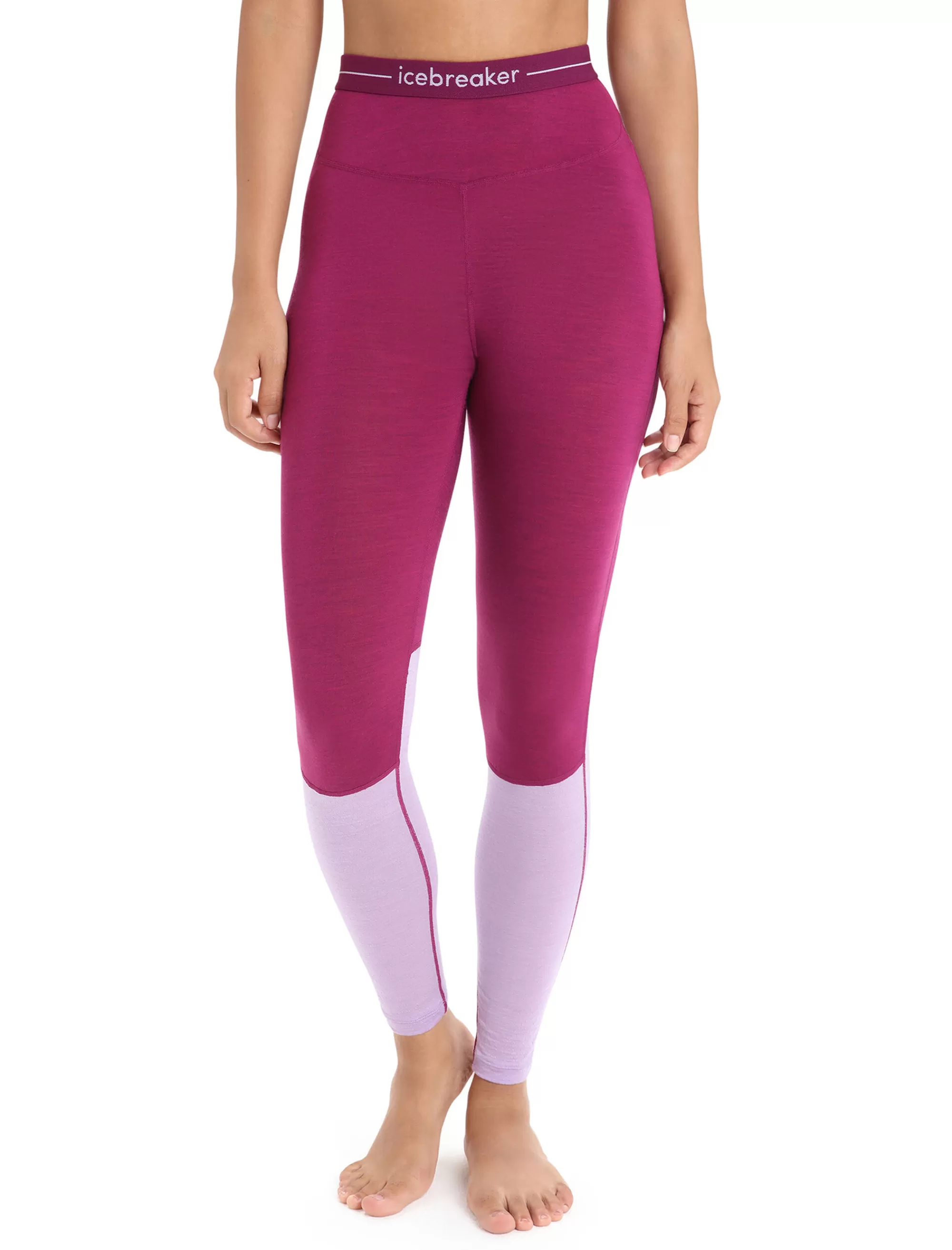 Icebreaker Legging Merinos 125 Zoneknit™ Femme Go Berry/Purple Gaze Flash Sale