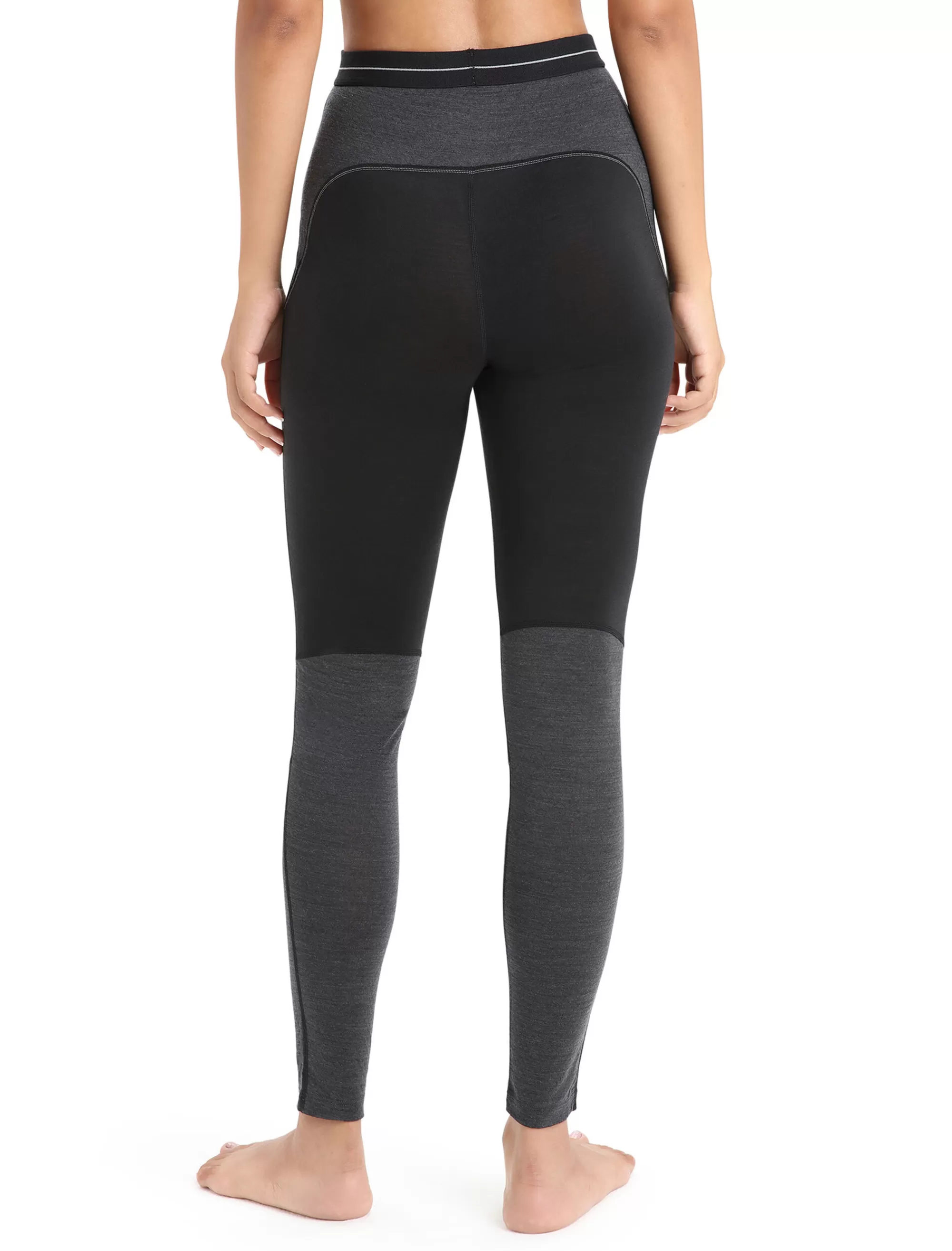 Icebreaker Legging Merinos 125 Zoneknit™ Femme Black/Jet Heather Outlet