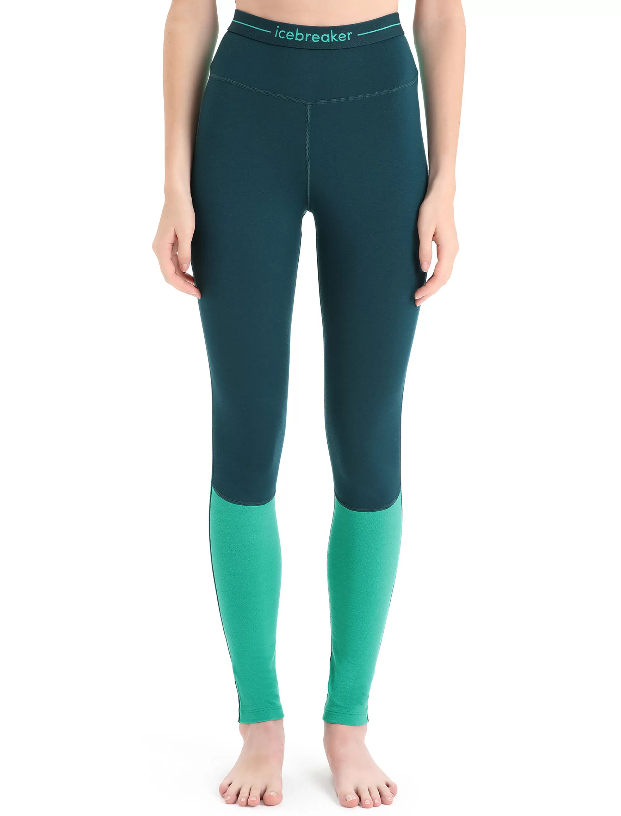 Icebreaker Legging Merinos 200 Zoneknit™ Femme Green Glory/Fresh Cheap