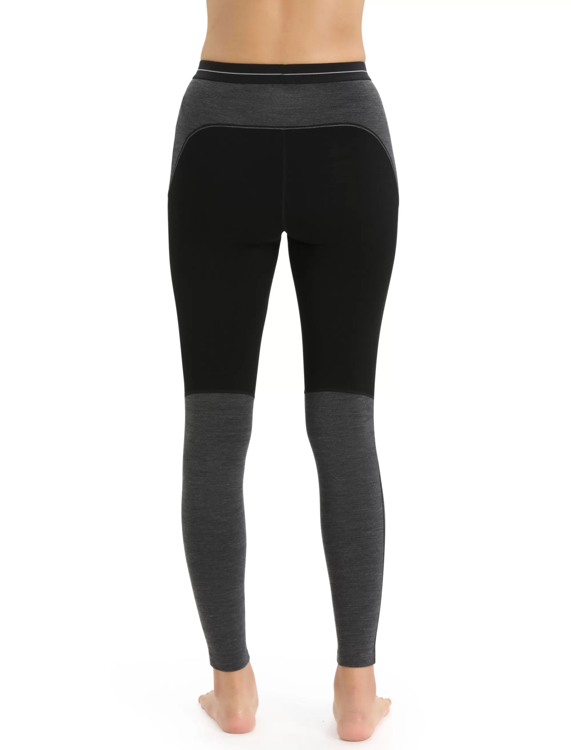 Icebreaker Legging Merinos 200 Zoneknit™ Femme Black/Jet Heather Best Sale