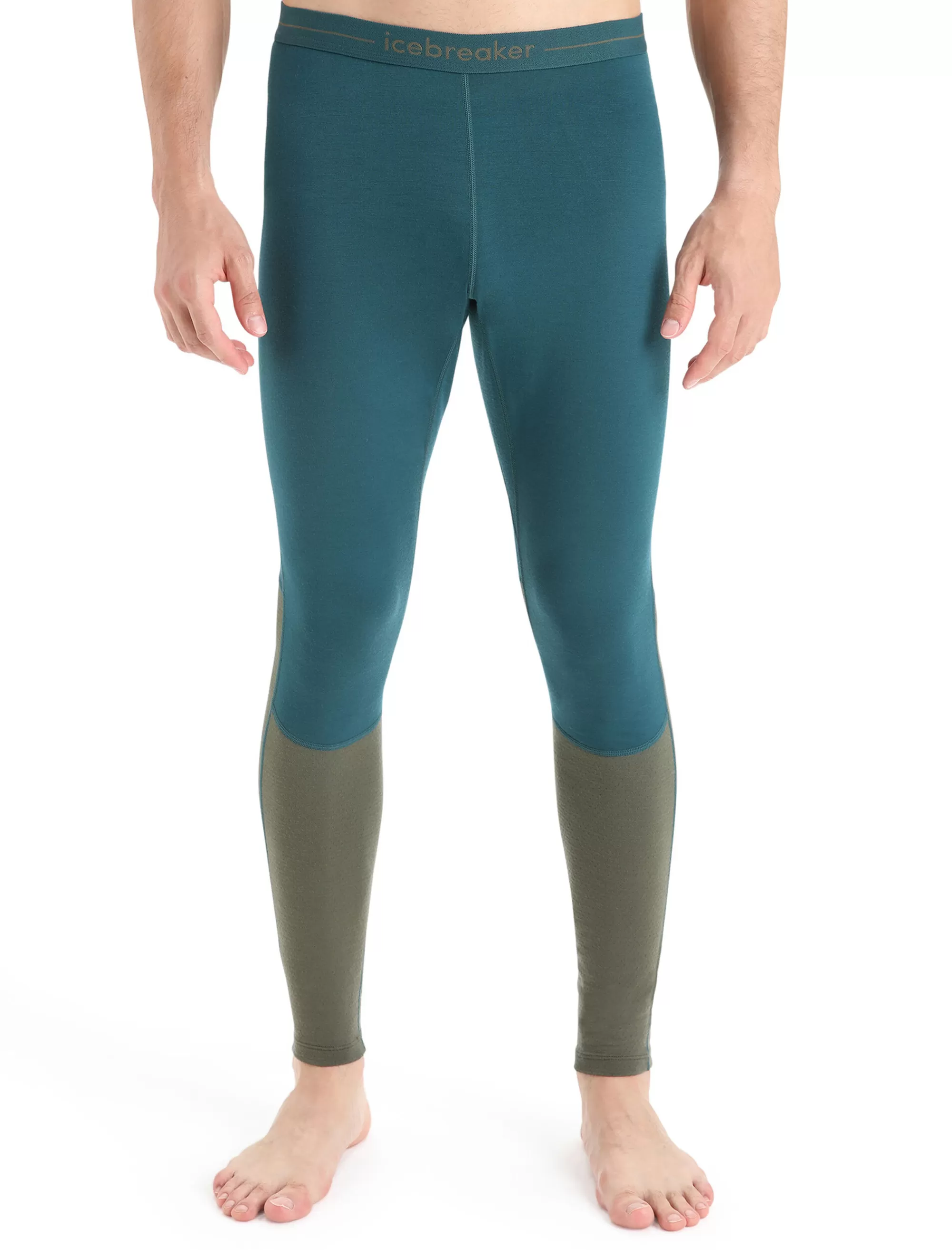 Icebreaker Legging Merinos 200 Zoneknit™ Homme Green Glory/Loden Clearance