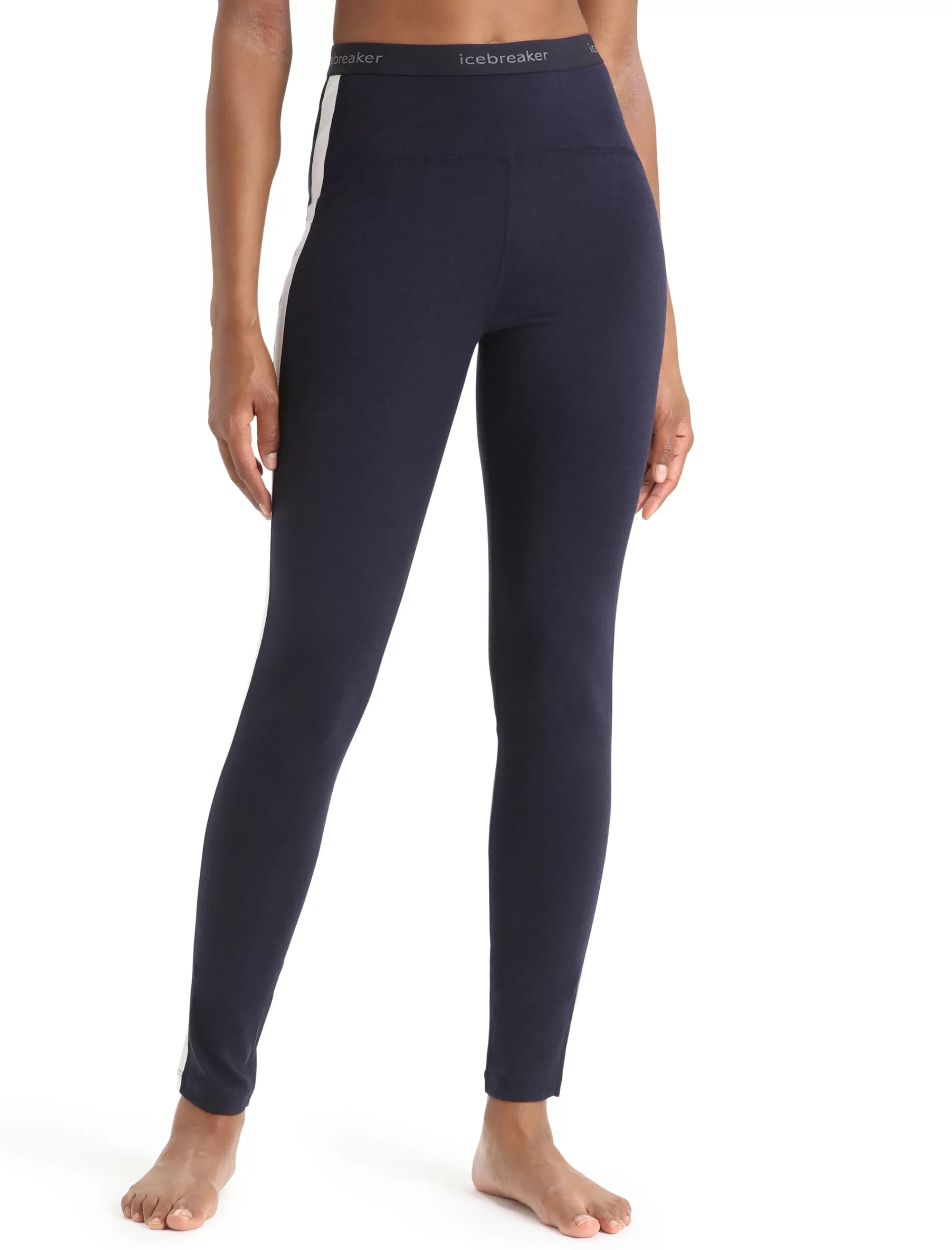 Icebreaker Legging Thermique Merinos 200 Sonebula Femme Midnight Navy/Snow Store