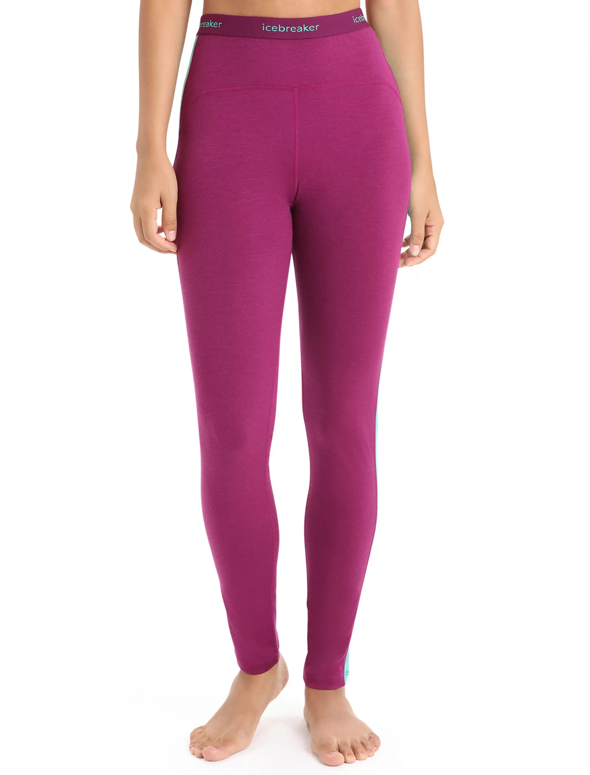 Icebreaker Legging Thermique Merinos 200 Sonebula Femme Go Berry/Fresh Store