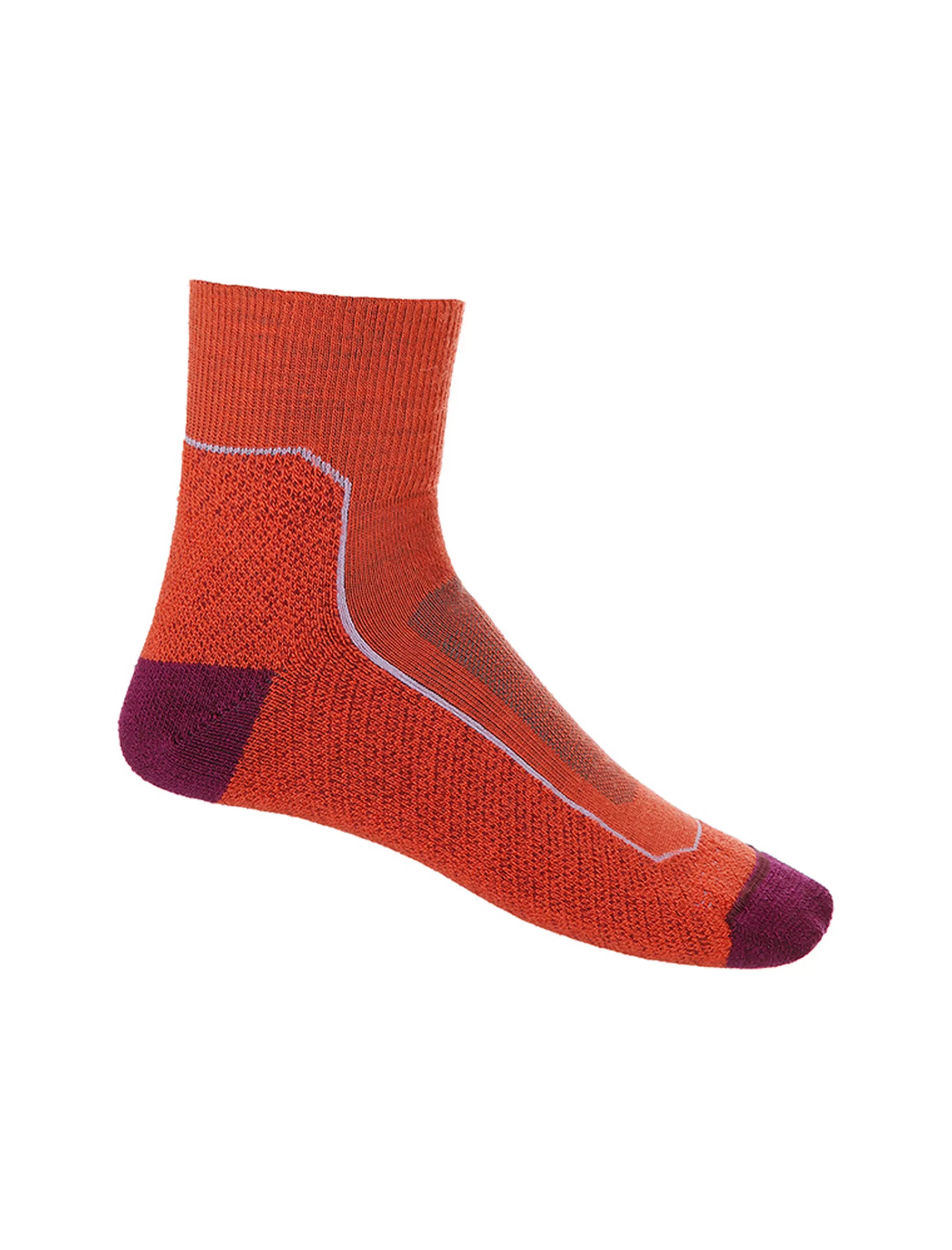 Icebreaker Mini-Socquettes Merinos Grammage Leger Hike+ Femme Vibrant Earth Heather/Go Berry Outlet