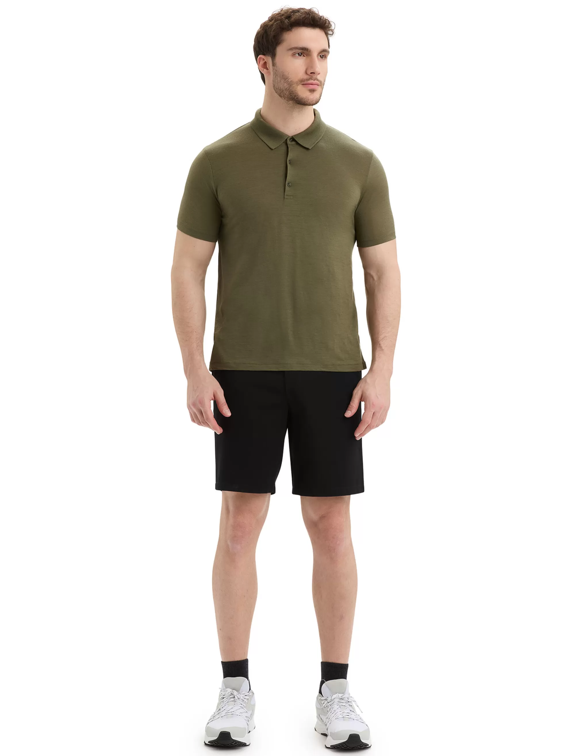 Icebreaker Polo Manches Courtes Merinos Tech Lite Ii Homme Loden Flash Sale