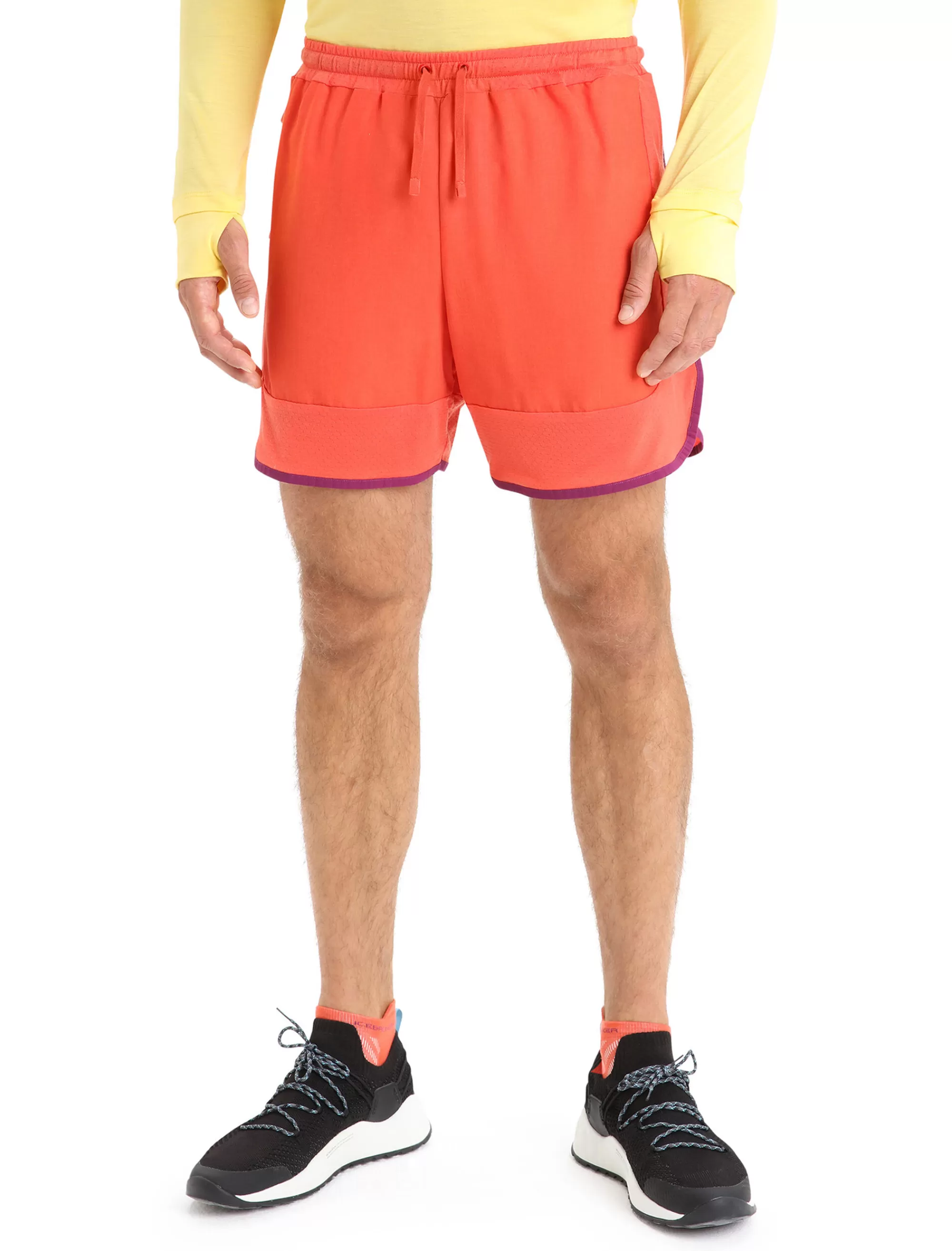 Icebreaker Short Merinos Zoneknit™ Homme Vibrant Earth Heather/Go Berry Best