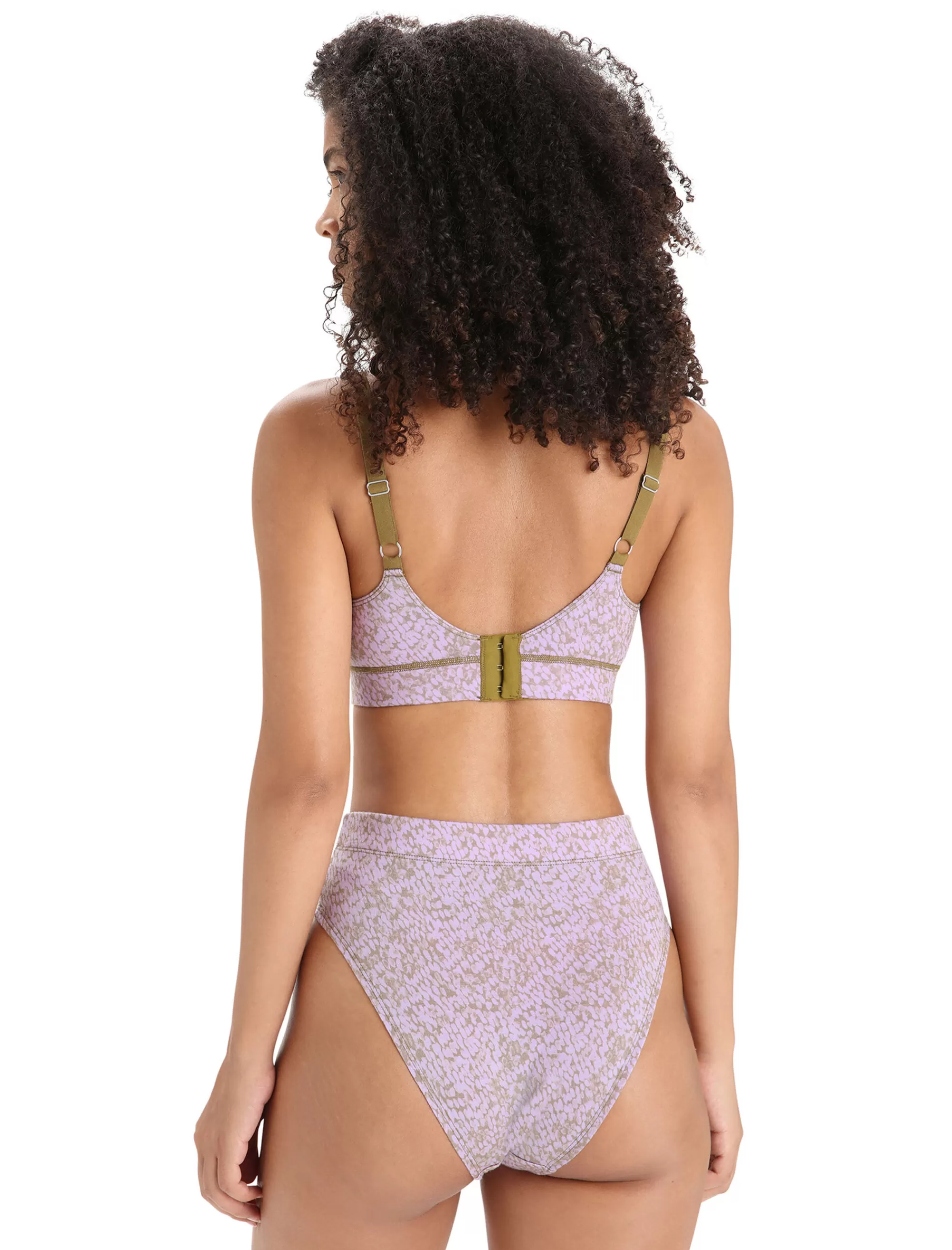 Icebreaker Soutien-Gorge A Agrafes Merinos Queens Femme Algae/Purple Haze Sale