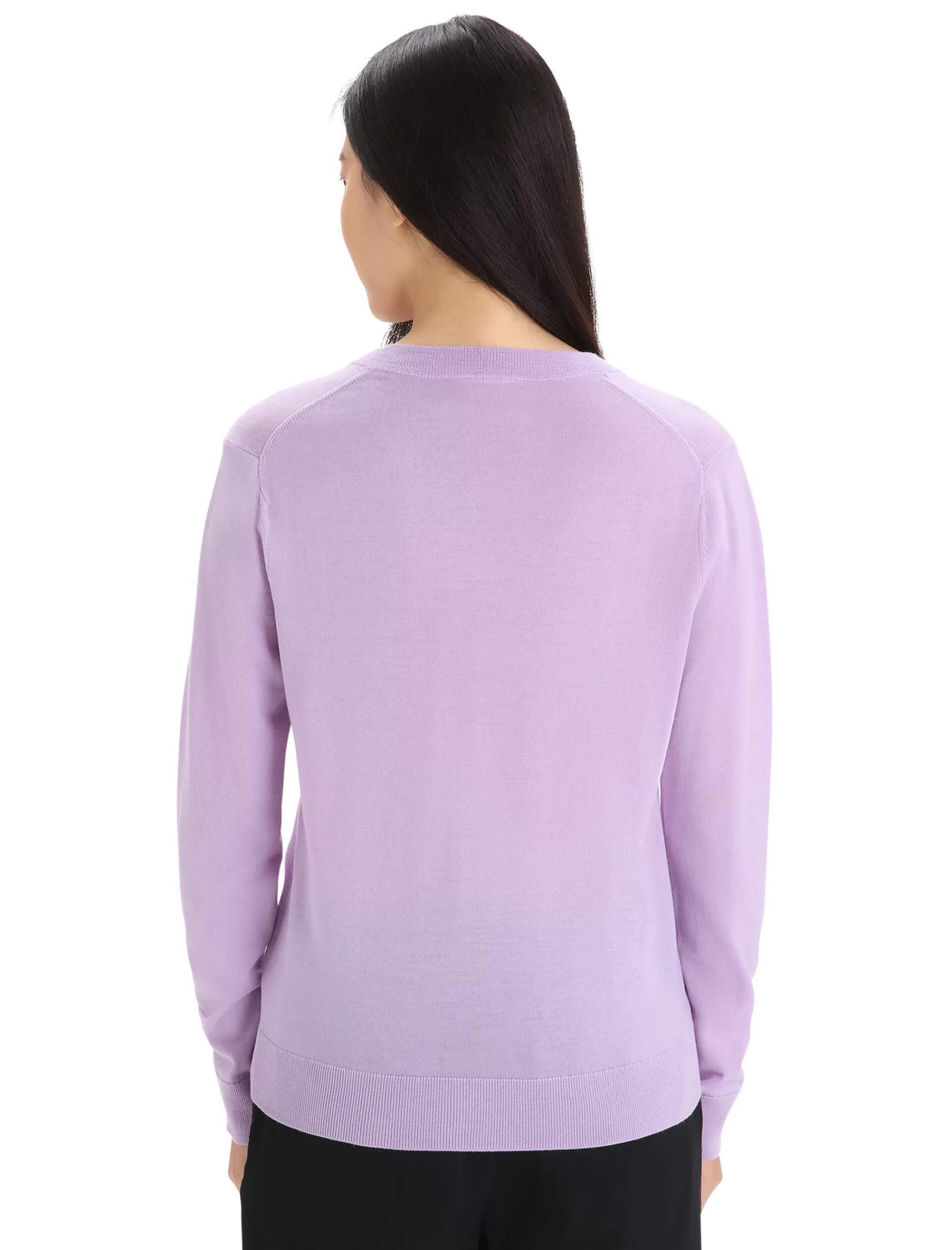 Icebreaker Sweater Manches Longues Merinos Wilcox Femme Purple Gaze Fashion