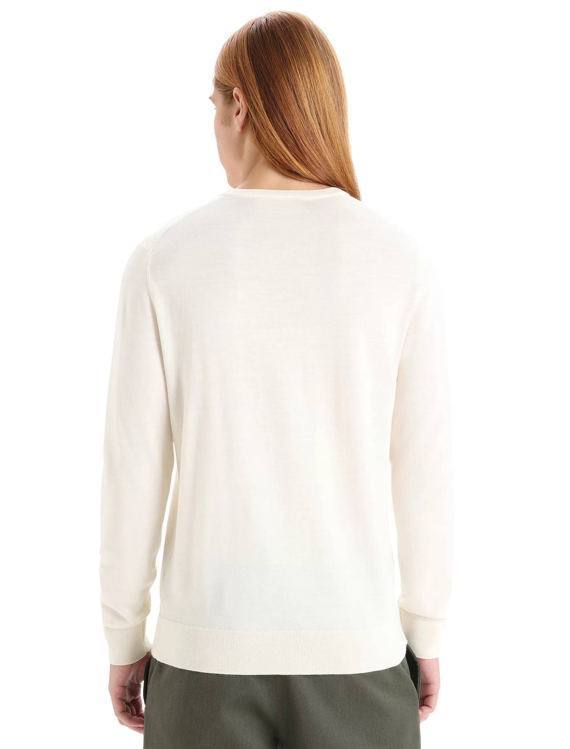 Icebreaker Sweater Manches Longues Merinos Wilcox Homme Chalk Online