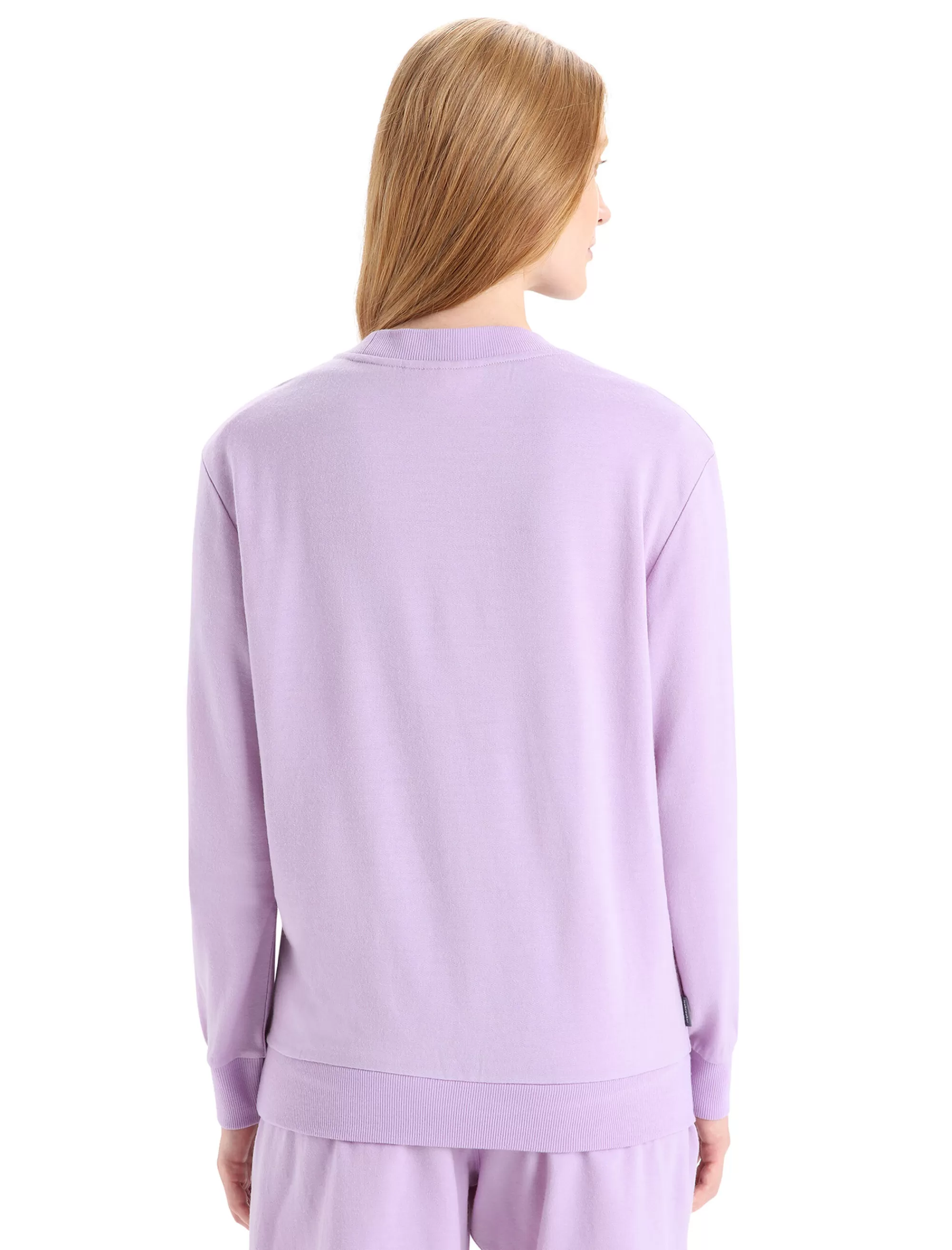 Icebreaker Sweatshirt Manches Longues Merinos Crush Femme Purple Gaze Discount