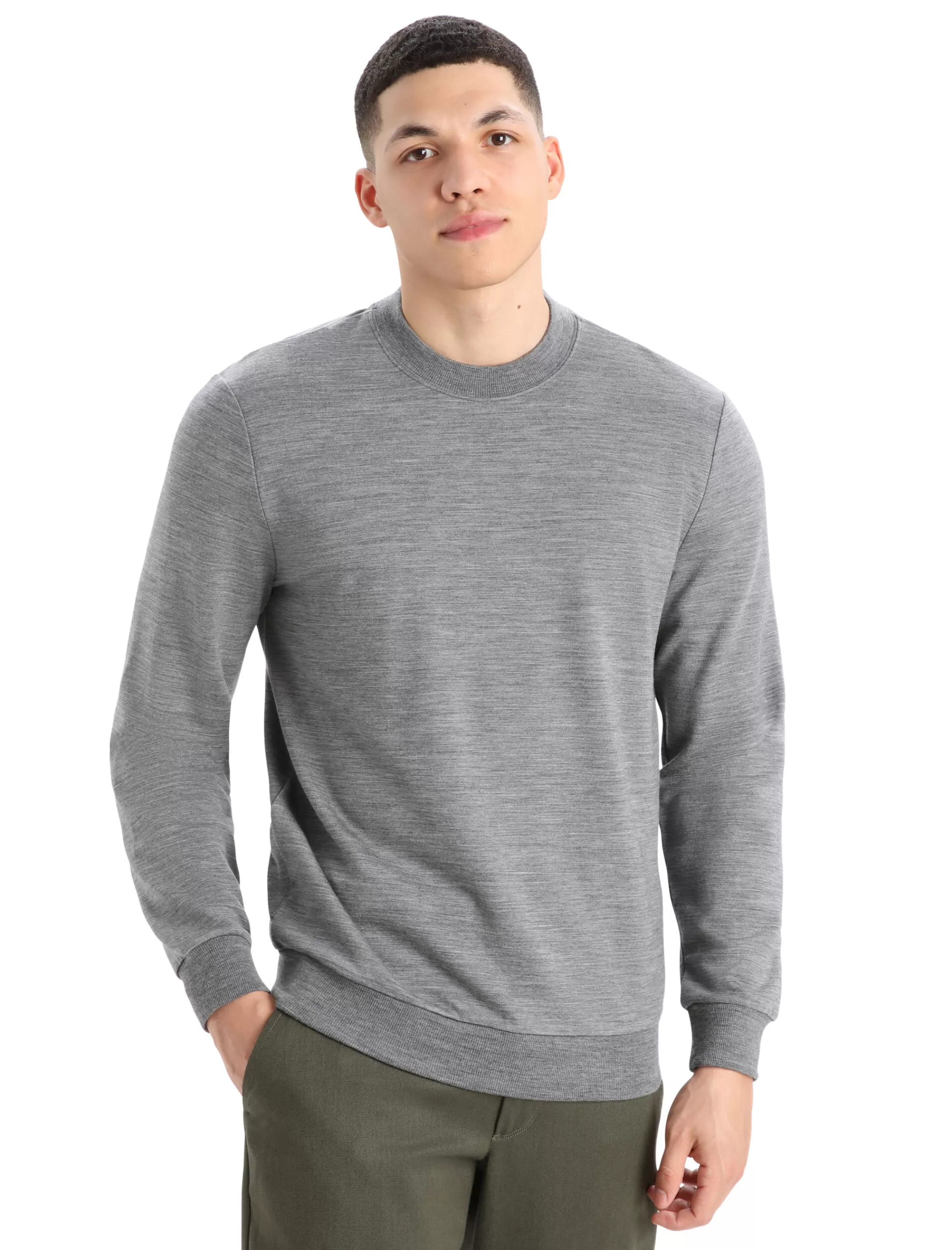 Icebreaker Sweatshirt Manches Longues Merinos Shifter Homme Gritstone Heather Sale