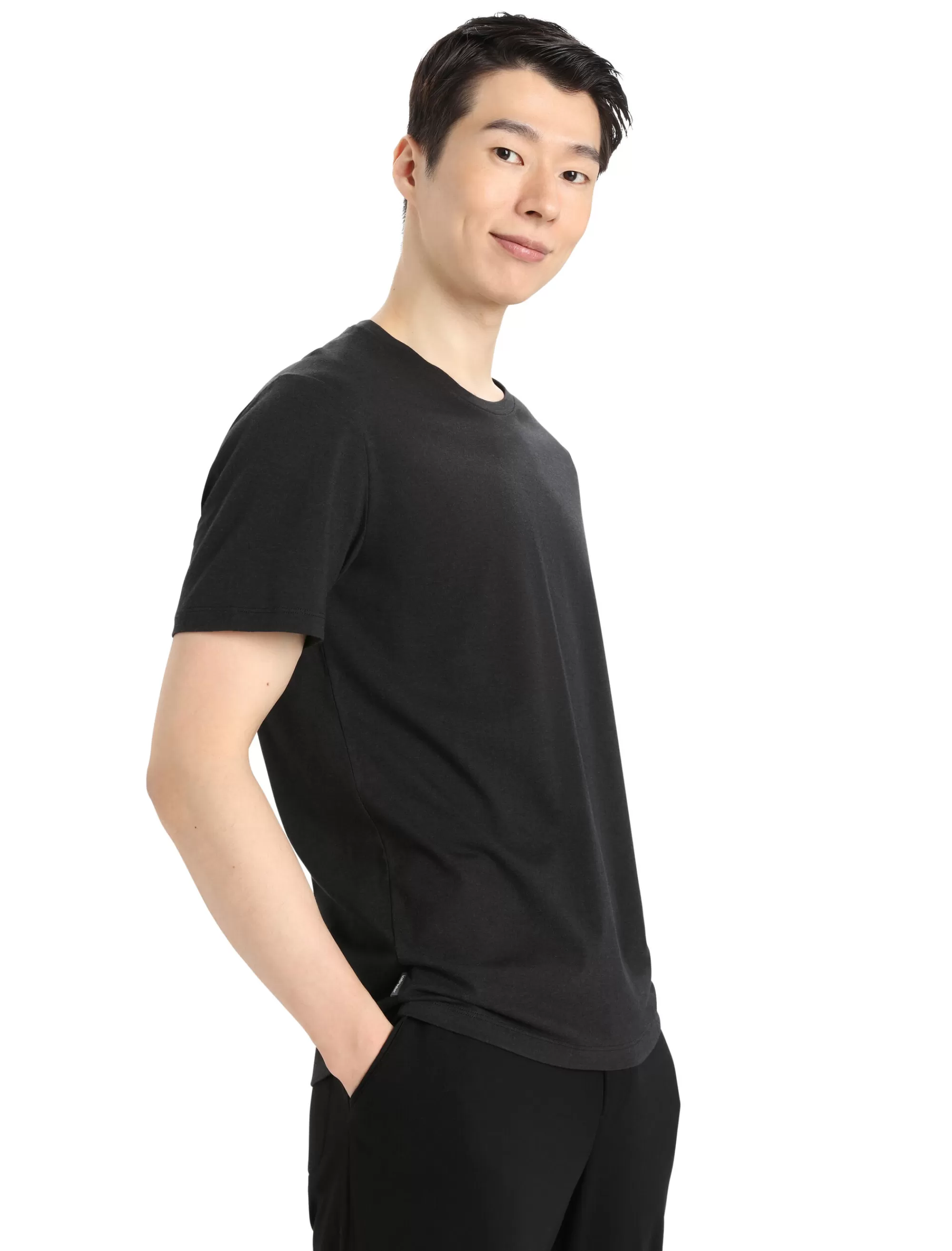 Icebreaker T-Shirt Manches Courtes Merinos Central Classic Homme Black Cheap