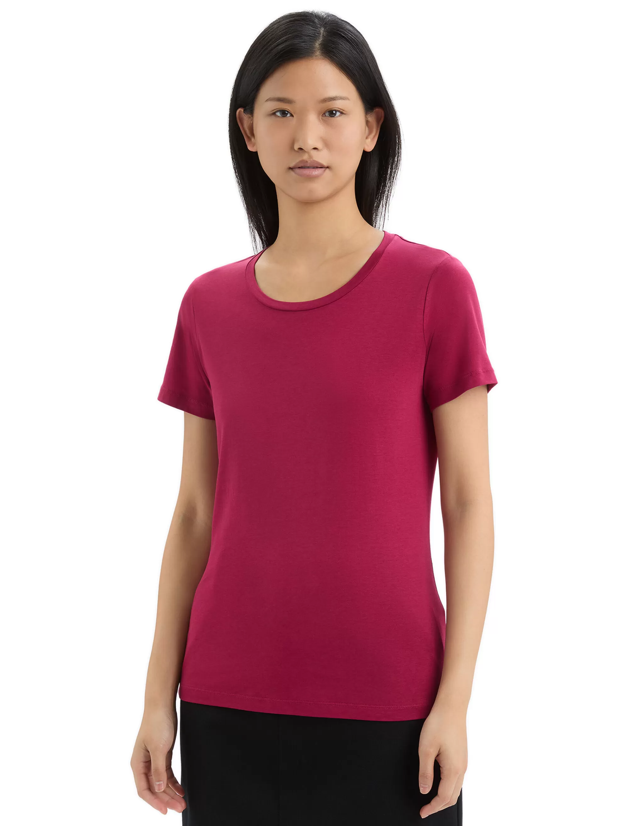 Icebreaker T-Shirt Manches Courtes Tencel™ Coton Femme Cherry Shop