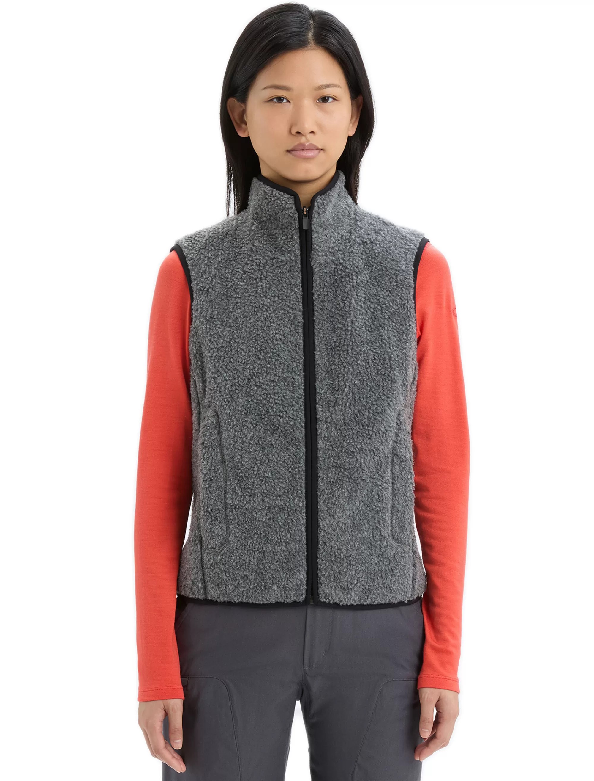 Icebreaker Veste Sans Manches Effet Fourrure Merinos Realfleece™ Femme Gritstone Heather Fashion