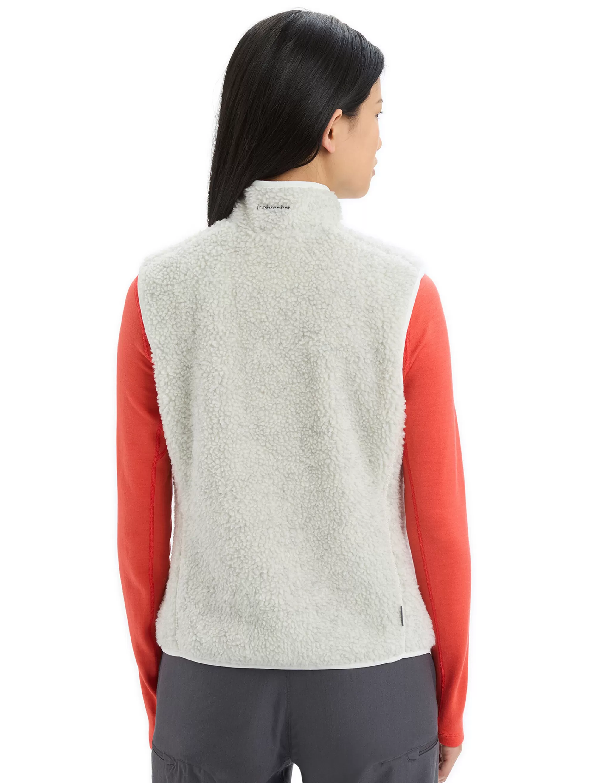 Icebreaker Veste Sans Manches Effet Fourrure Merinos Realfleece™ Femme Ecru Heather Flash Sale