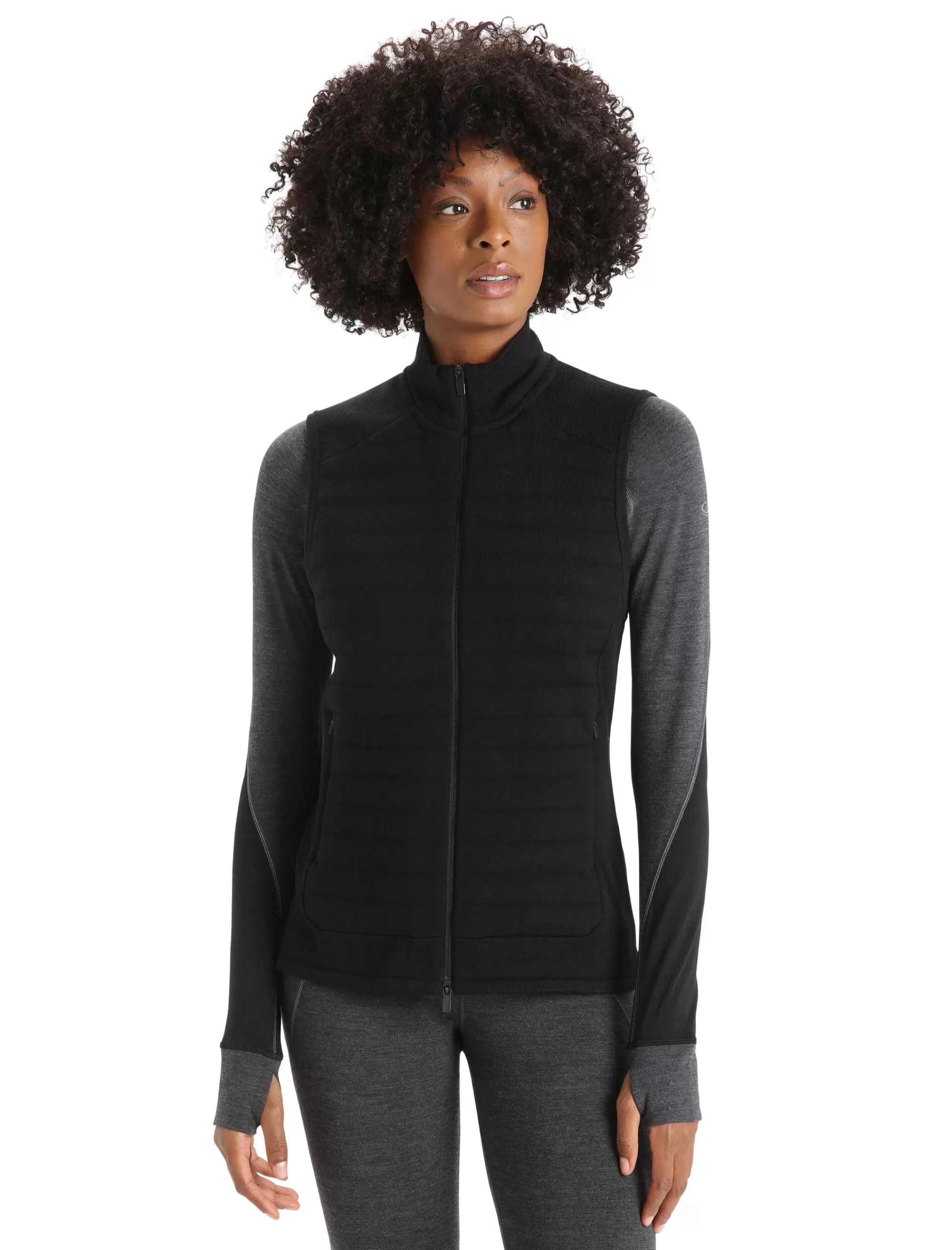 Icebreaker Veste Sans Manches Merinos Zoneknit™ Femme Black Clearance