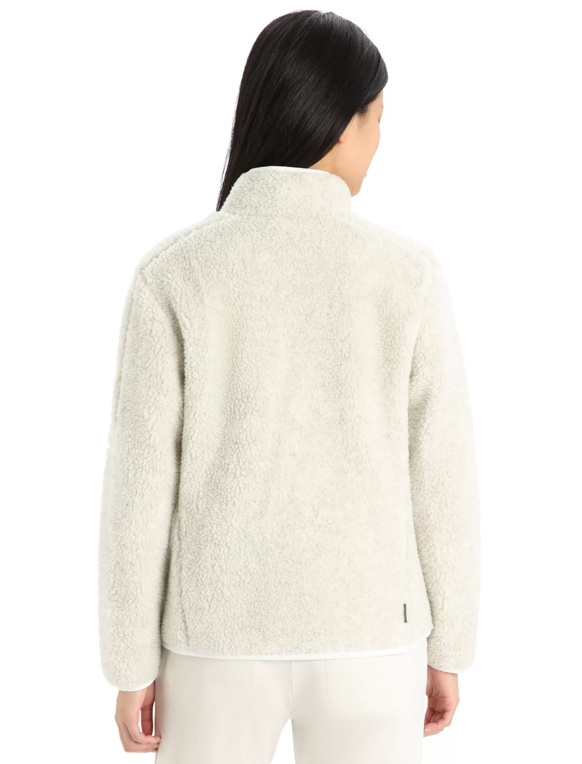 Icebreaker Veste Zippee Manches Longues Effet Fourrure Merinos Realfleece™ Femme Ecru Heather/Snow Store