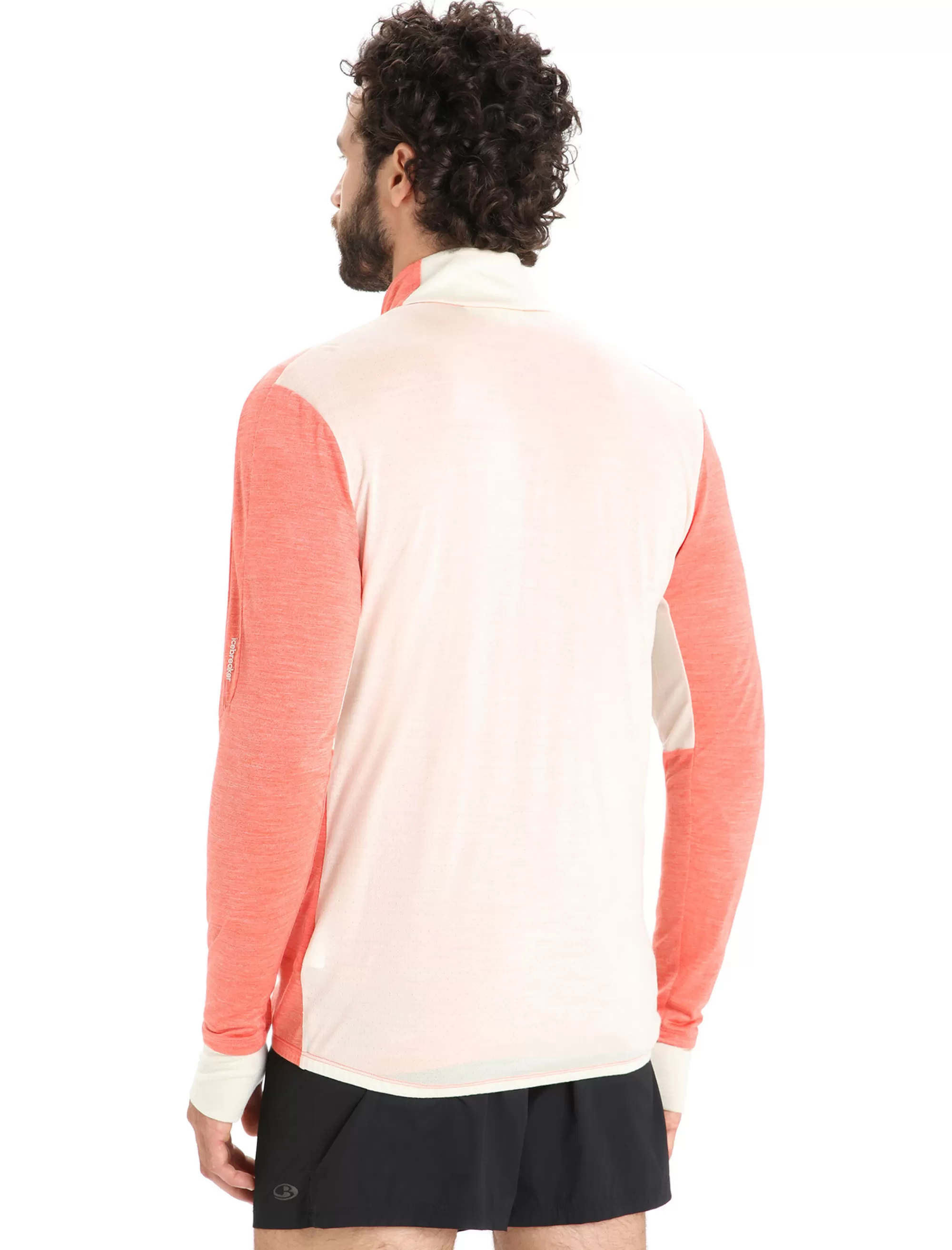 Icebreaker Veste Zippee Manches Longues Merinos Zoneknit™ Homme Vibrant Earth Heather/Chalk Hot